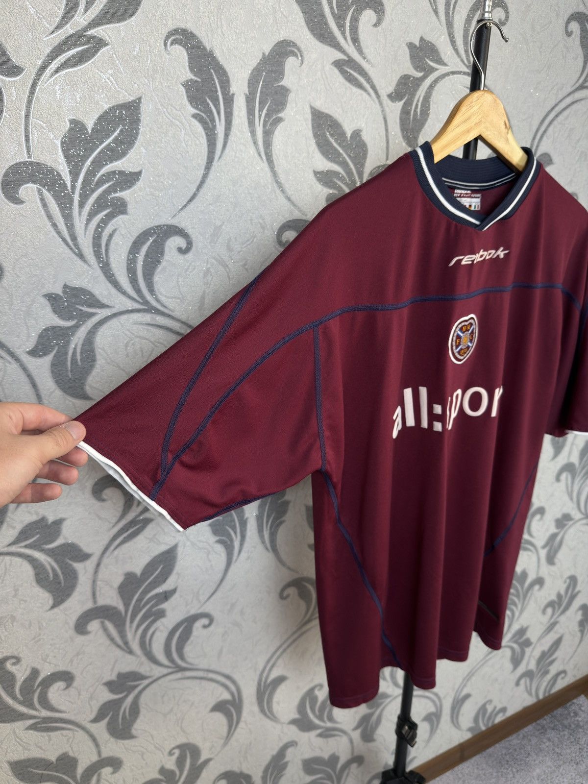 Reebok VTG Reebok Hearts of Midlothian 2002/2004 Home Shirt Jersey Size US XL / EU 56 / 4 - 13 Thumbnail