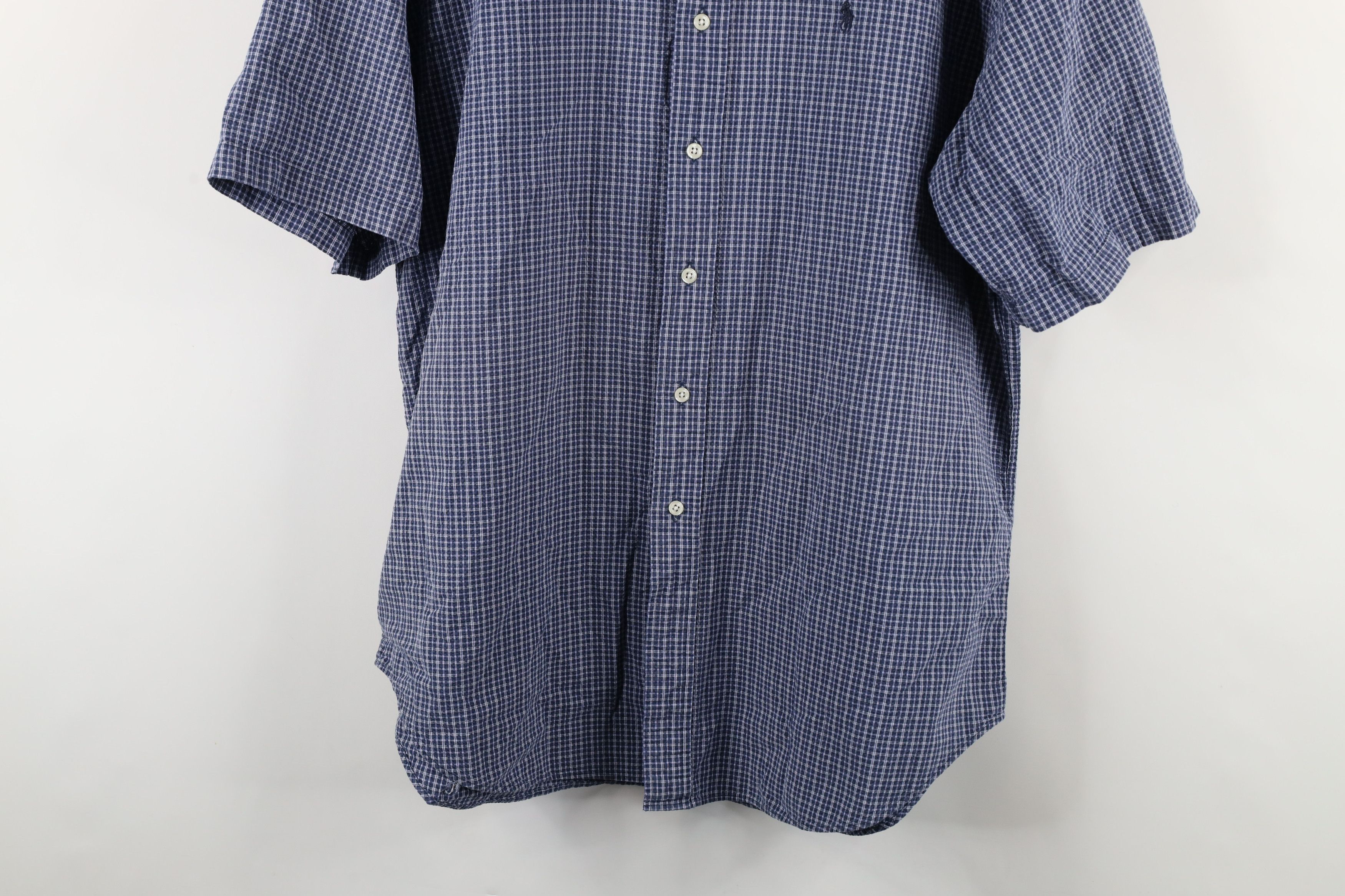 Polo Ralph Lauren Vintage 90s Ralph Lauren Seersucker Button Shirt USA Size US L / EU 52-54 / 3 - 3 Thumbnail