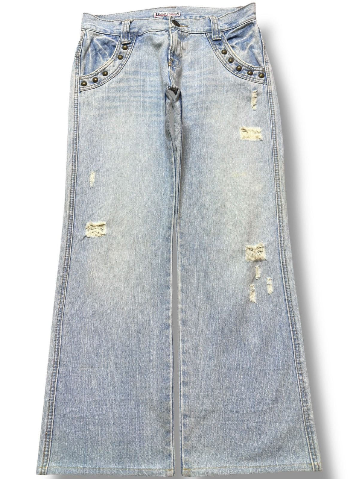 Hysteric Glamour Vintage Daily Topics Baggy Faded Studded Denim Size US 32 / EU 48 - 1 Thumbnail