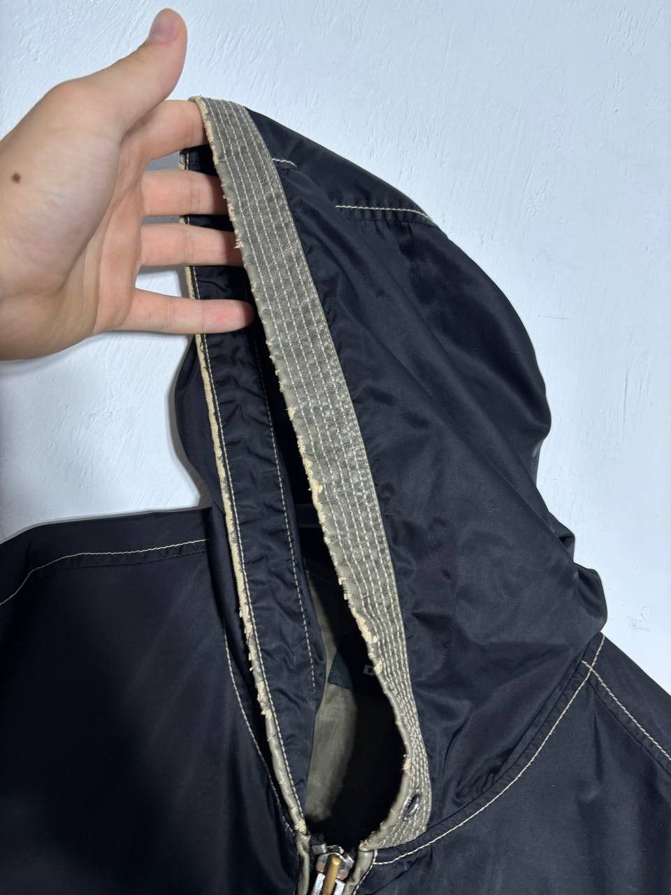 Diesel Vintage Diesel Nylon Leather Inserts RARE Bomber Jacket Size US L / EU 52-54 / 3 - 3 Thumbnail