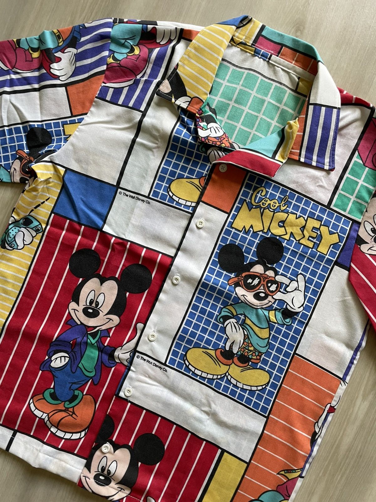 Mickey Mouse × Vintage Upcycled 90s Mickey Mouse Button Up Shirt Mens L-XL Size US XL / EU 56 / 4 - 2 Thumbnail