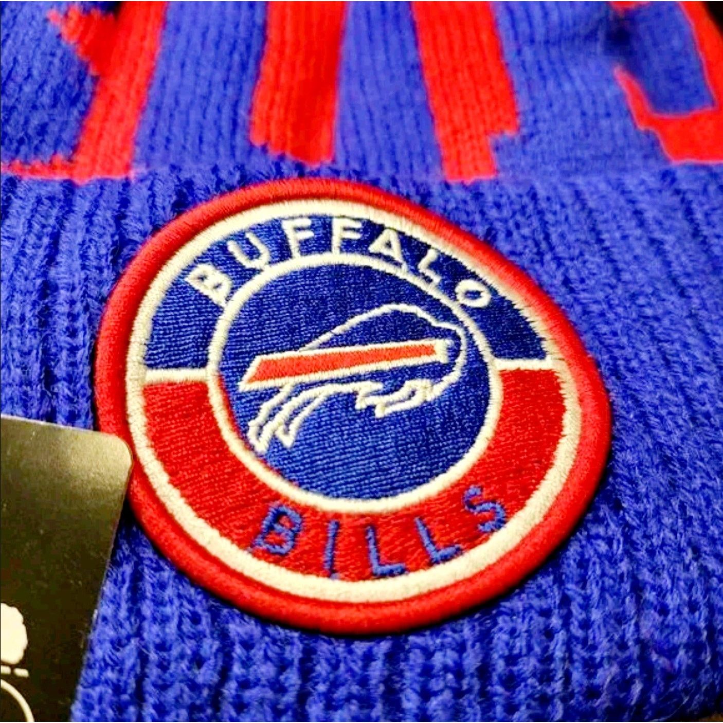 Other NWT Buffalo Bills Pom Knit Beanie Fleece Lining OSFA Unisex Size ONE SIZE - 2 Thumbnail