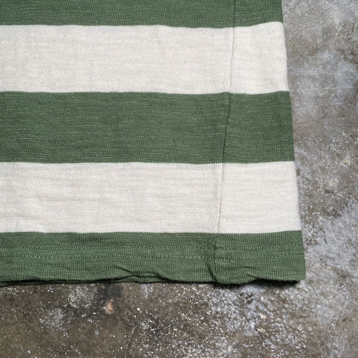 Full Count & Co. × Japanese Brand Vintage Full Count Green and White Stripes Pocket Tee Size US M / EU 48-50 / 2 - 8 Thumbnail