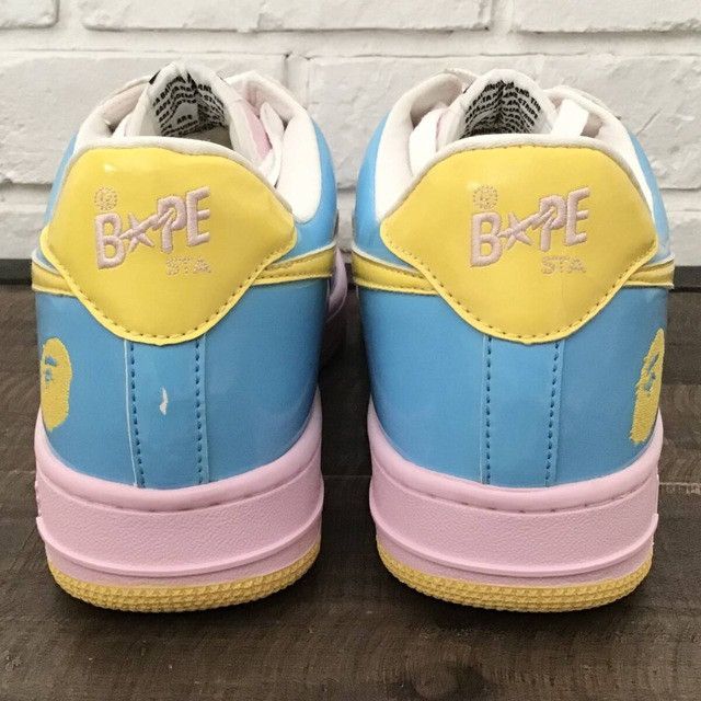 Bape × Nigo BAPE STA patent leather sneaker cotton candy multi NIGO APE Size US 9 / EU 42 - 5 Thumbnail