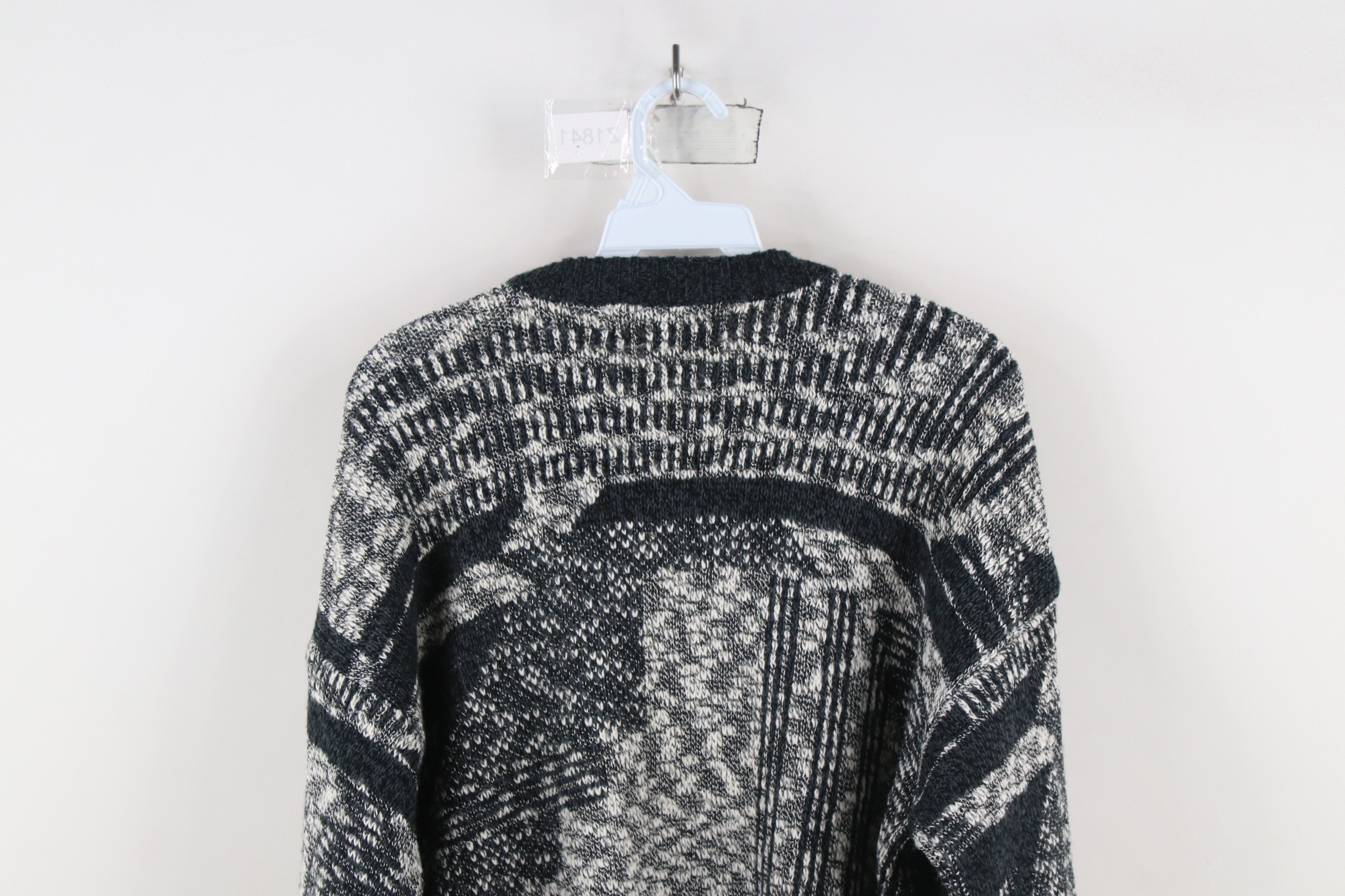 Vintage Vintage 90s Streetwear Abstract Knit Crewneck Sweater Size US M / EU 48-50 / 2 - 10 Thumbnail