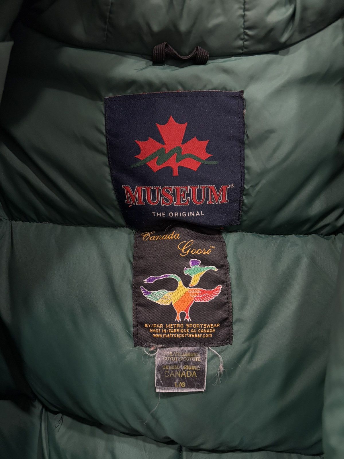 Canada Goose CANADA GOOSE Jacket Down Heli Parka Zip Green Vintage 80s Size US L / EU 52-54 / 3 - 14 Thumbnail
