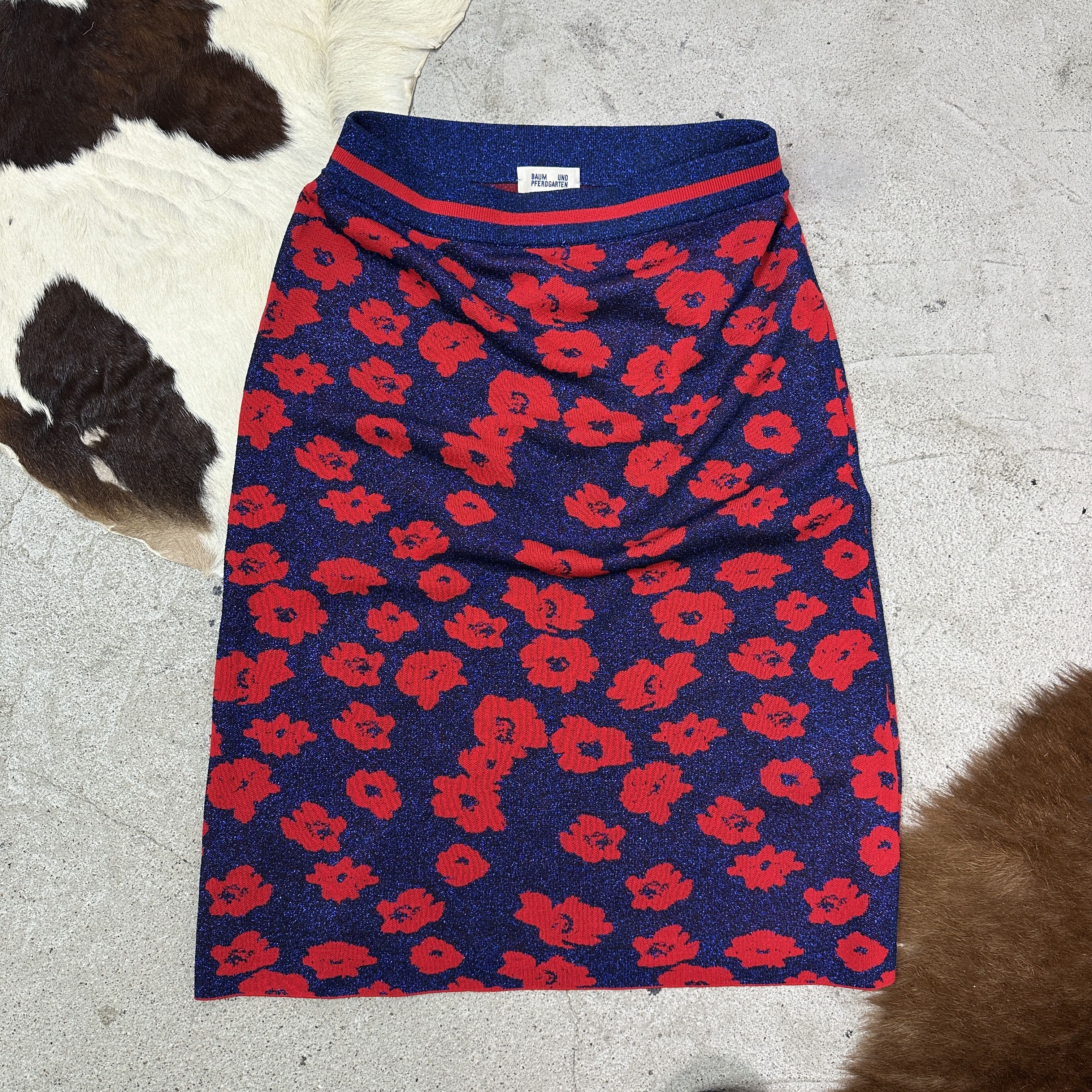 Baum und Pferdgarten Vintage Floral Baum und Pferdgarten Midi Skirt Y2K Size 26" / US 2 / IT 38 - 2 Thumbnail