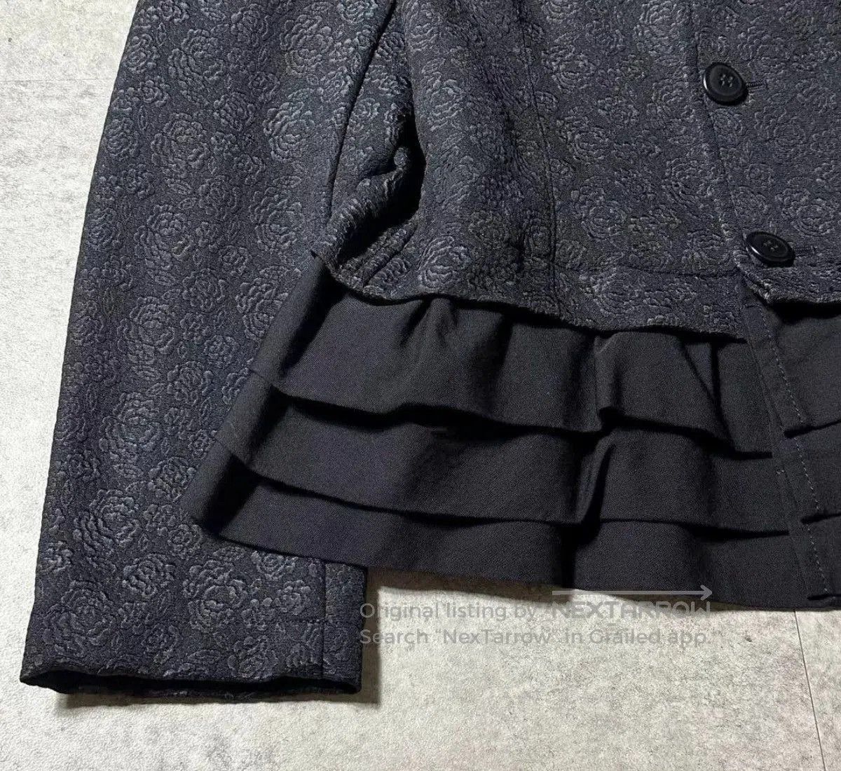 Comme des Garcons COMME des GARCONS Crewneck Floral Embroidery Wool Jacket. Size M / US 6-8 / IT 42-44 - 6 Thumbnail