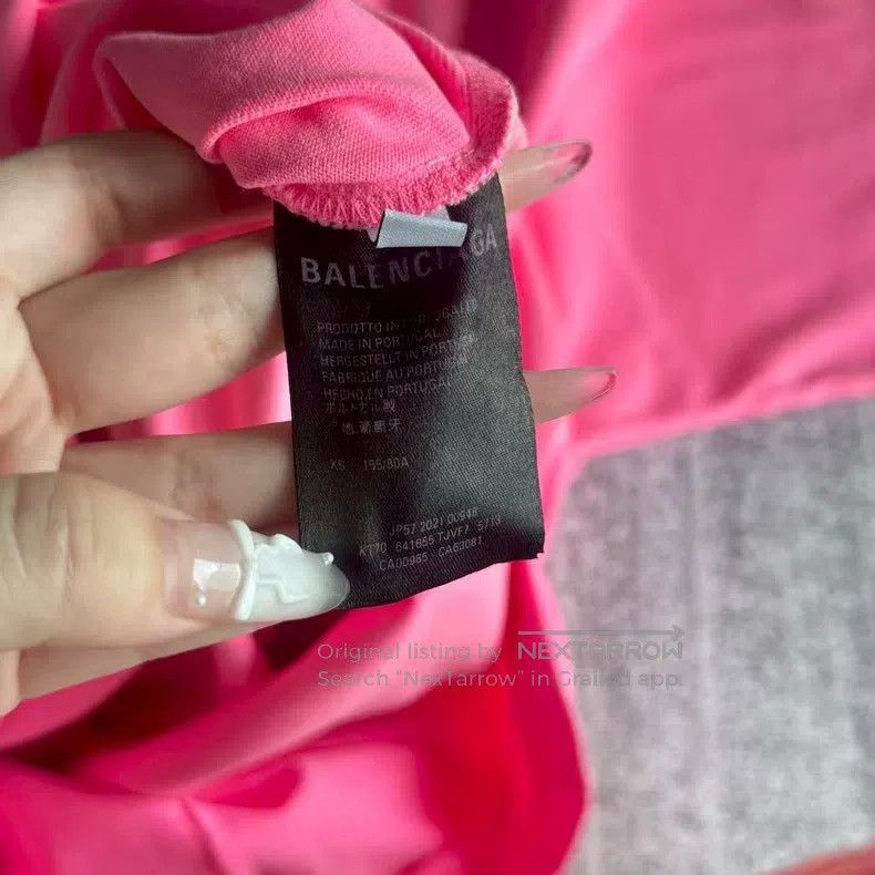 Balenciaga Balenciaga Pink Wave Cola Short Sleeve Size US XS / EU 42 / 0 - 4 Thumbnail