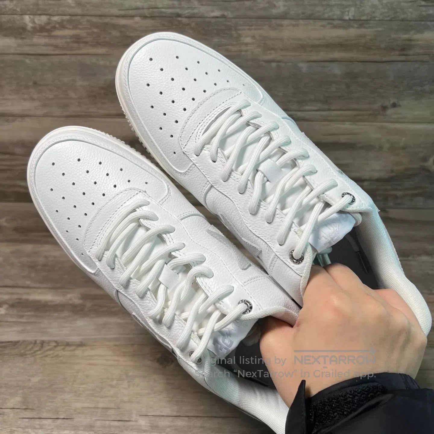 JJJJound White Low-Top Star Sneakers Size 9.5. Size US 9.5 / EU 42-43 - 5 Thumbnail
