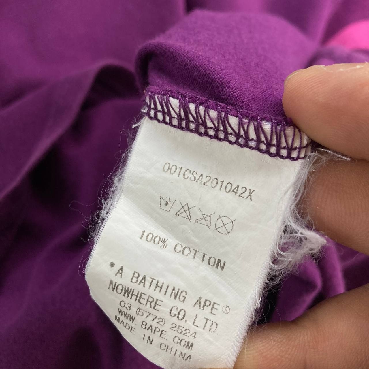 Bape WGM Purple Camo Shark Tee Size US S / EU 44-46 / 1 - 10 Thumbnail