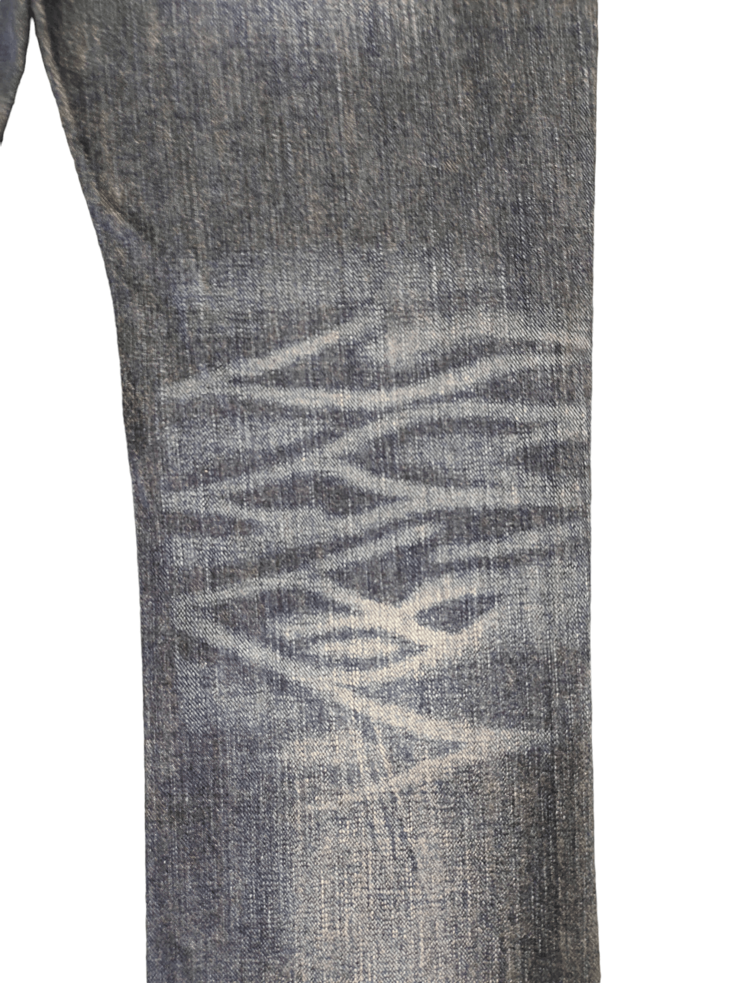If Six Was Nine Flare Jeans Semantic Design Clawmark Faded Denim Bootcut Y2k Size US 32 / EU 48 - 14 Thumbnail