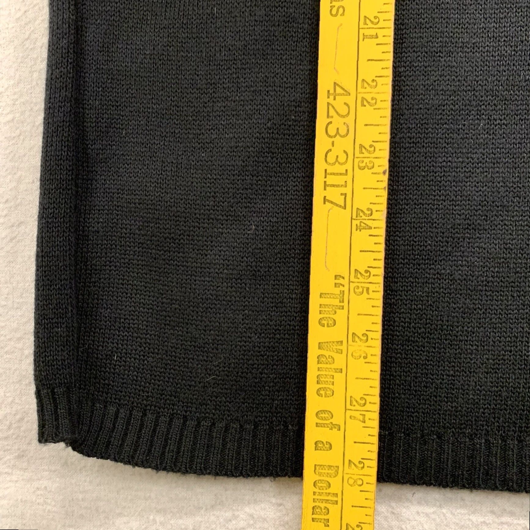 Vintage Classic Black Acrylic Long Skirt Women’s 37" Lauren Knitwear USA Size 25" / US 0 / IT 36 - 6 Thumbnail
