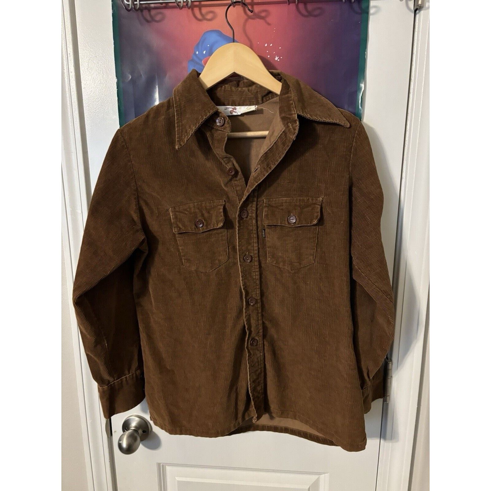 Levi's vintage 70s LEVIS litte E brown button up 11/12 rare shirt Size US XS / EU 42 / 0 - 1 Thumbnail