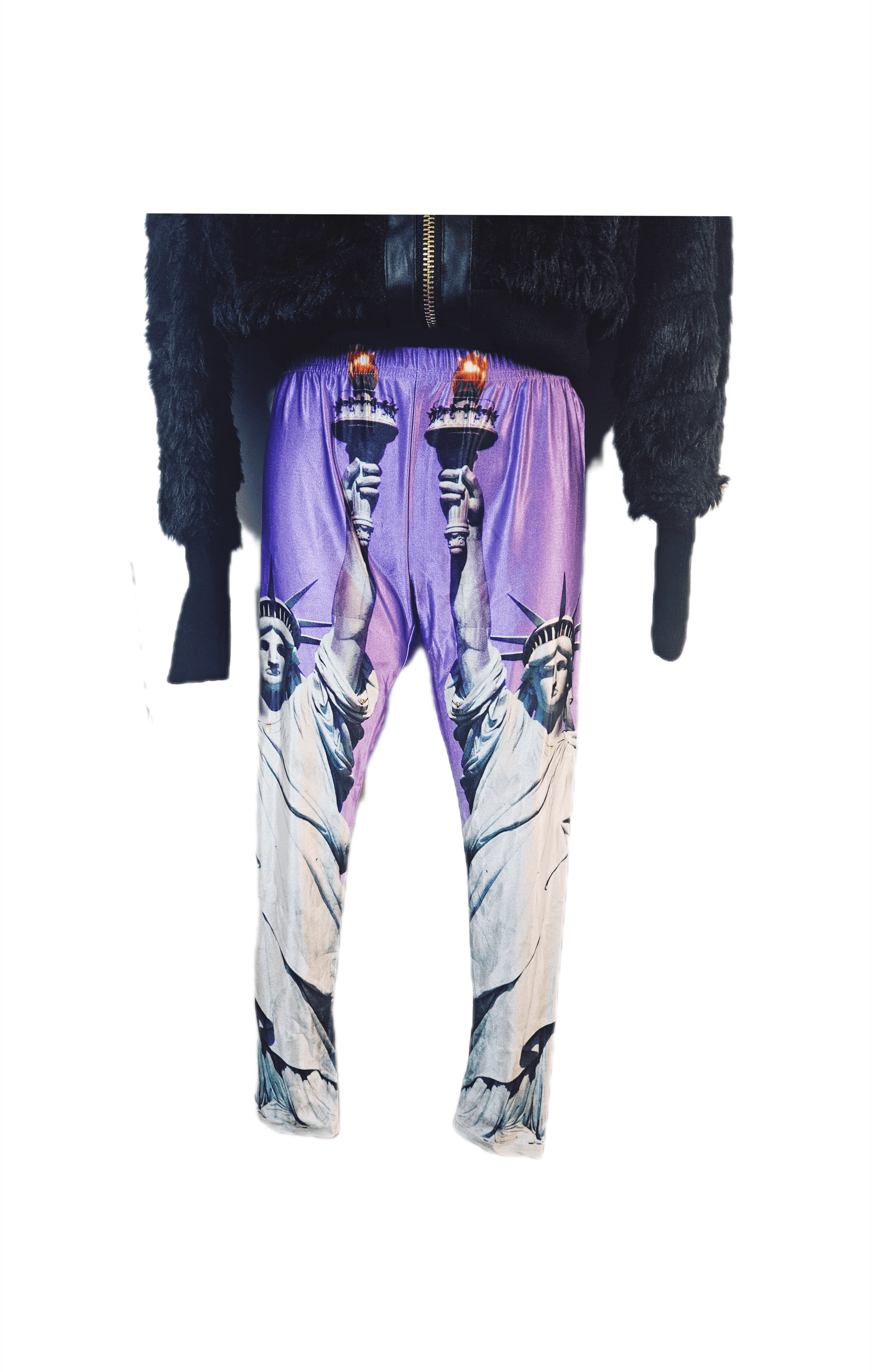 Other VINTAGE PURPLE STATUE OF LIBERTY LEGGINGS Size 28" / US 6 / IT 42 - 3 Thumbnail