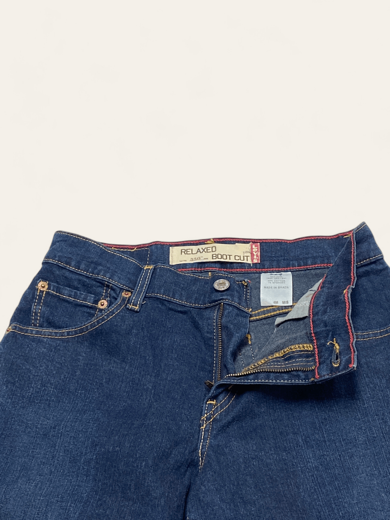 Jean Vintage LEVI'S Navy Denim Jeans 550 Bootcut Relaxfit Size US 29 - 6 Thumbnail