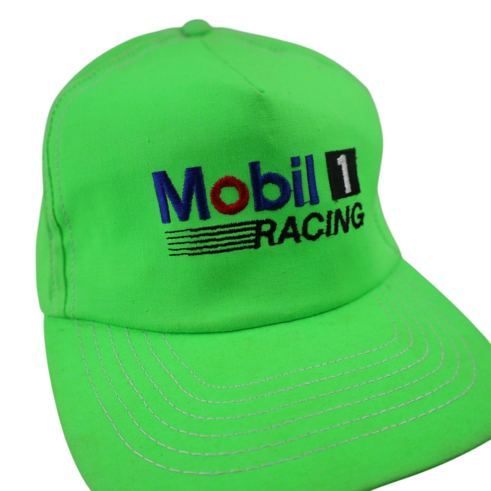 Vintage Vintage Mobile 1 Racing Spellout Snapback Hat Size ONE SIZE - 3 Thumbnail