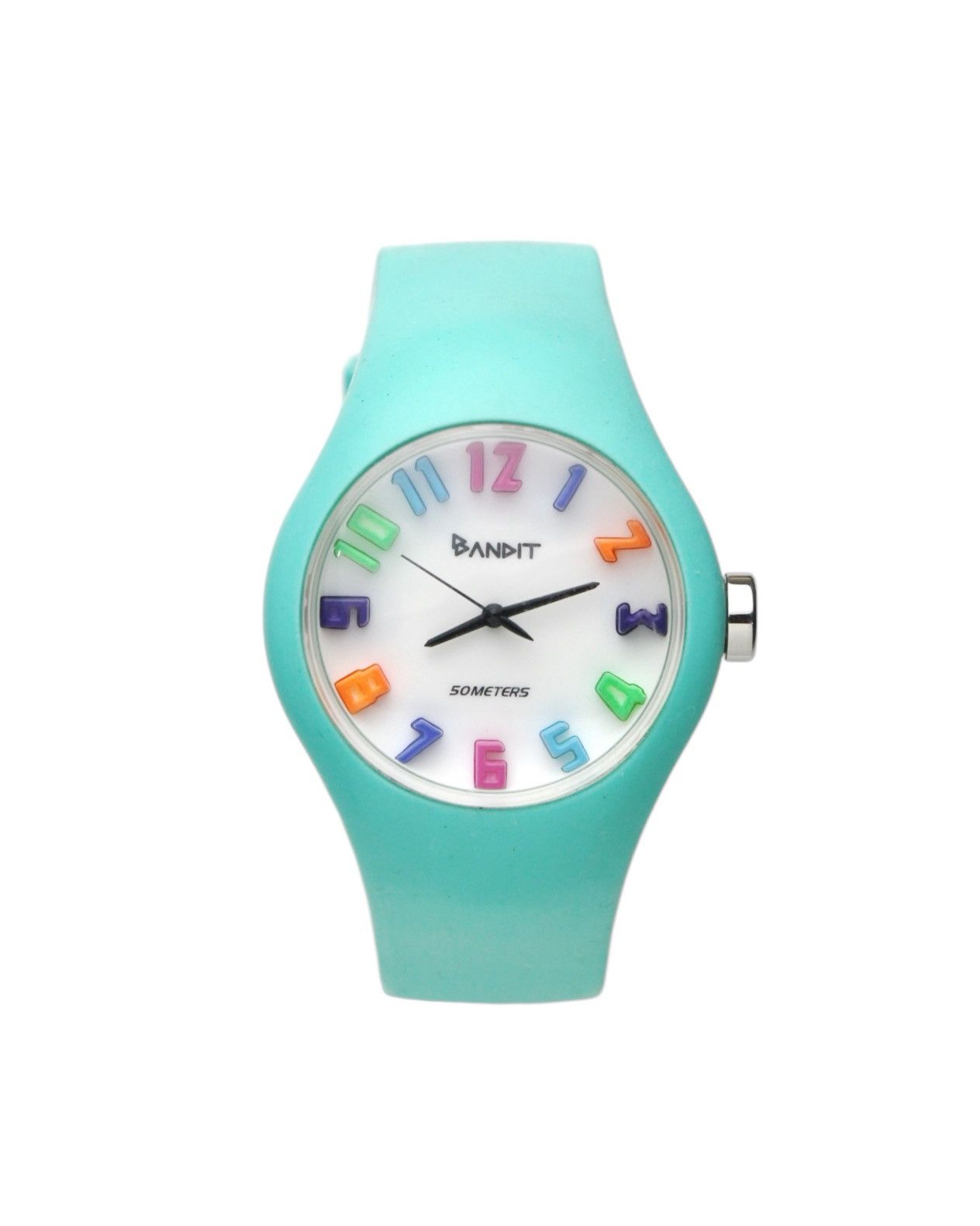 Japanese Brand 2000S BANDIT SOMETERS SILICONE 3D NUMBERS MINT GREEN WATCH Size ONE SIZE - 1 Thumbnail