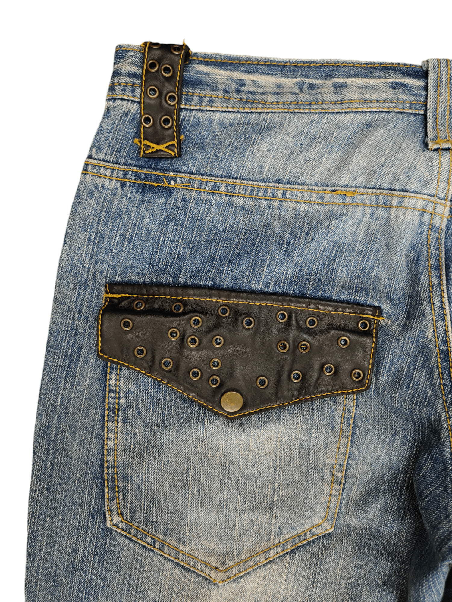 If Six Was Nine Slim Flare Jeans Iron Clawmark Distress Faded Jeans Bootcut Size US 32 / EU 48 - 14 Thumbnail