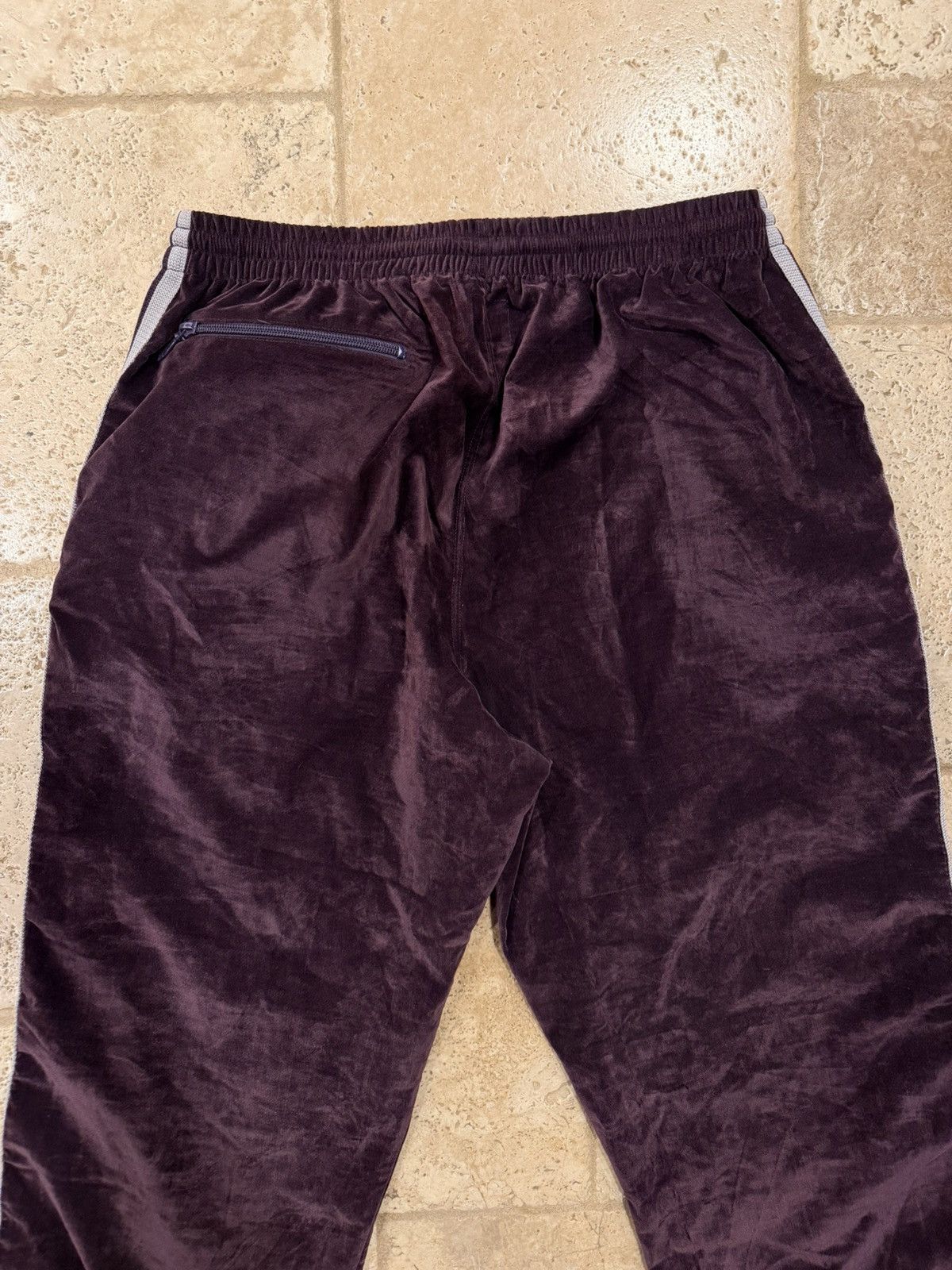 Needles Needles Velour Velvet Burgandy Red Striped Track Pants Size US 34 / EU 50 - 8 Thumbnail