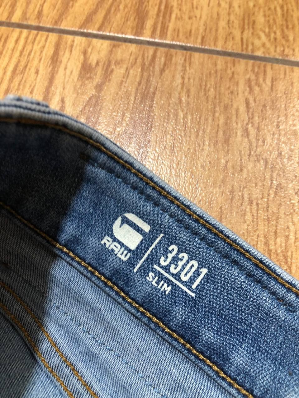G-Star G Star Raw 3301 Slim Jeans Mens Cotton Stretch Button Fly Size US 34 / EU 50 - 2 Thumbnail