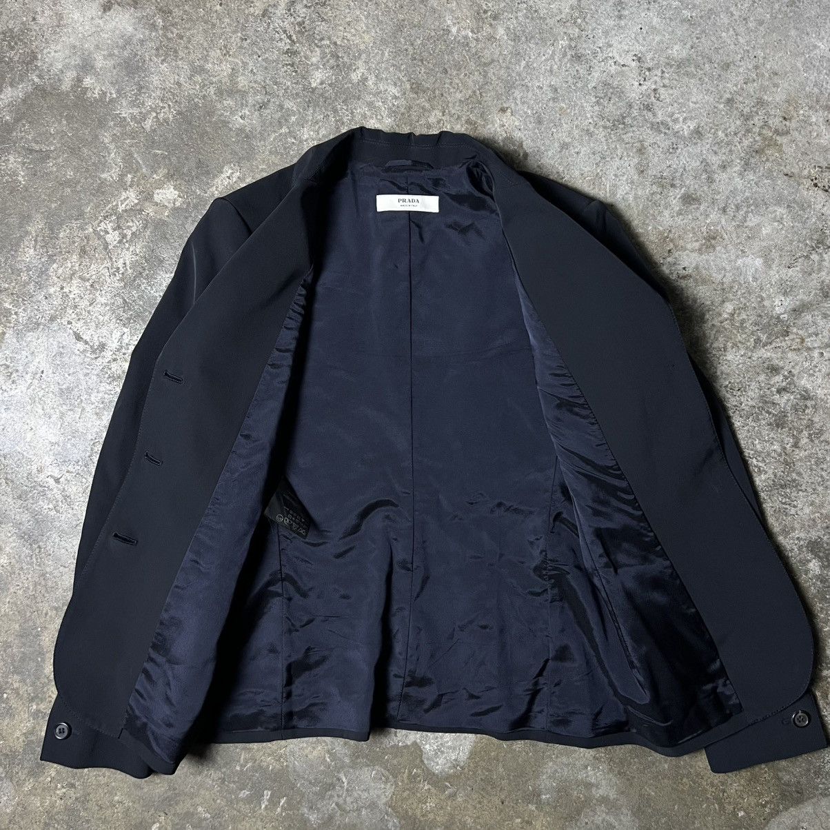 Prada Prada - SS02 - Technical Jersey Blazer (Black) Size XS / US 0-2 / IT 36-38 - 8 Thumbnail