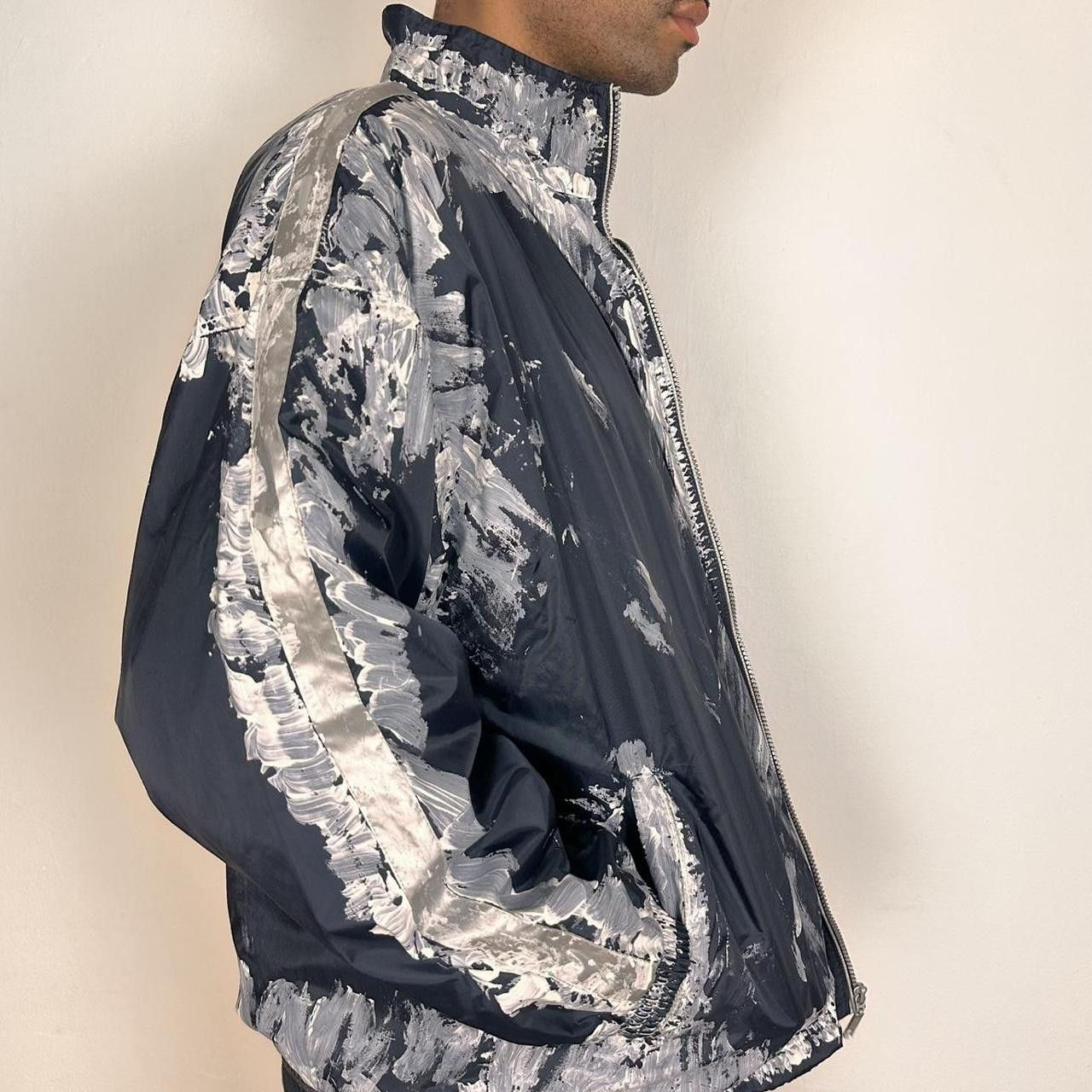 Vintage ASTROBOI* White Painted Blue Nylon Windbreaker - XXL Size US XXL / EU 58 / 5 - 5 Thumbnail