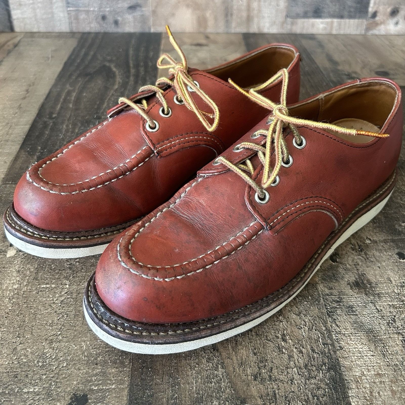 Red Wing 8103 Oro Russet Moc Toe Leather Work Boots Mens 9 D