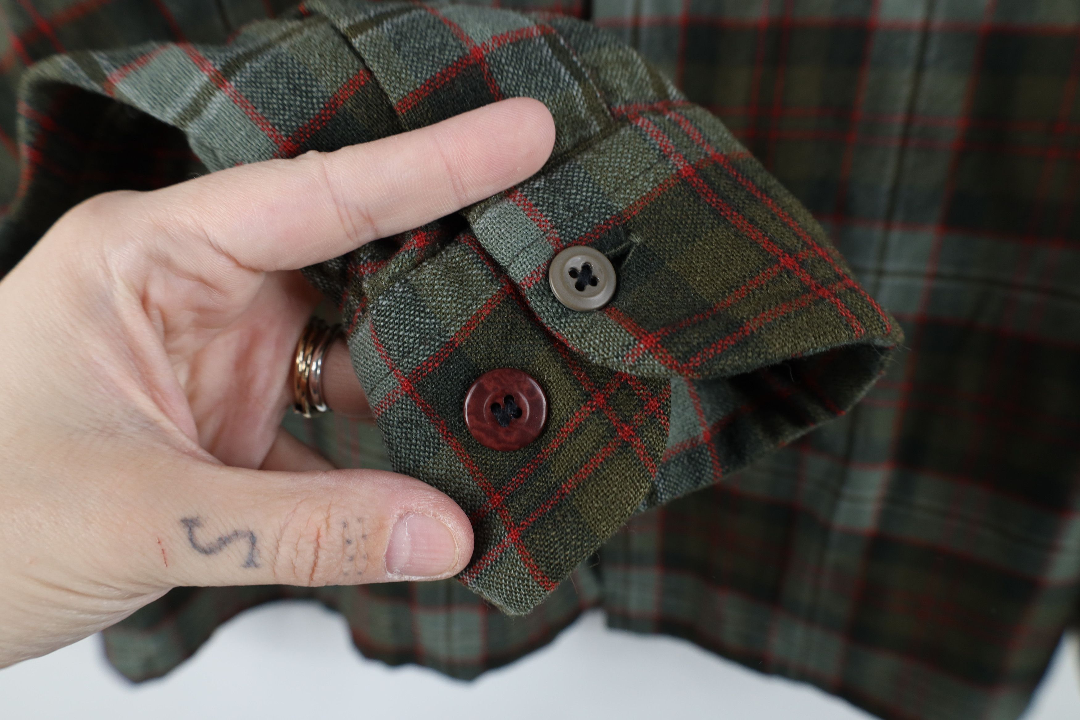 Vintage Vintage 50s Rockabilly Wool Board Button Shirt Plaid USA Size US M / EU 48-50 / 2 - 6 Thumbnail