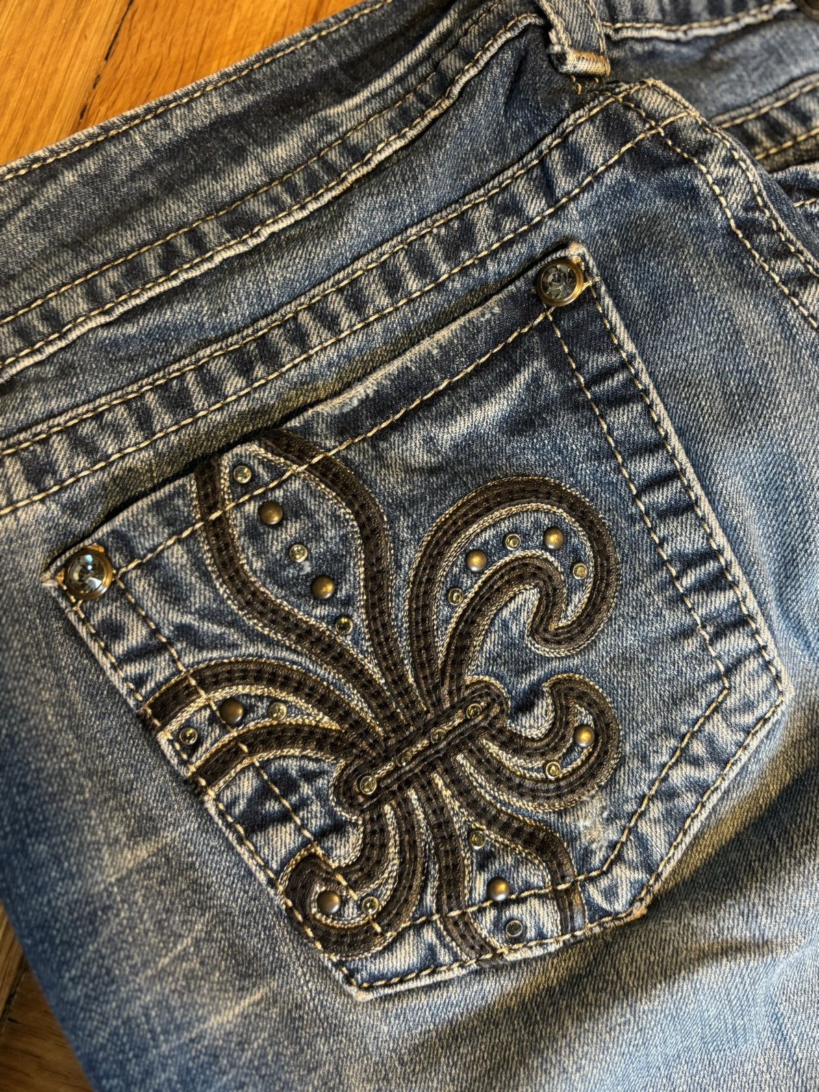 Miss Me Miss me jeans skinny 2000s goth punk skate grunge emo sk8 Size 31" - 9 Thumbnail