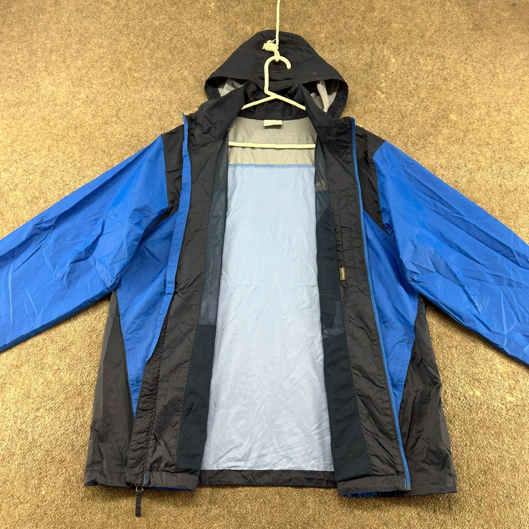Logo 7 Columbia Windbreaker Jacket Mens L Hooded Blue Logo Nylon Full Zip Rain Coat Size US L / EU 52-54 / 3 - 2 Thumbnail
