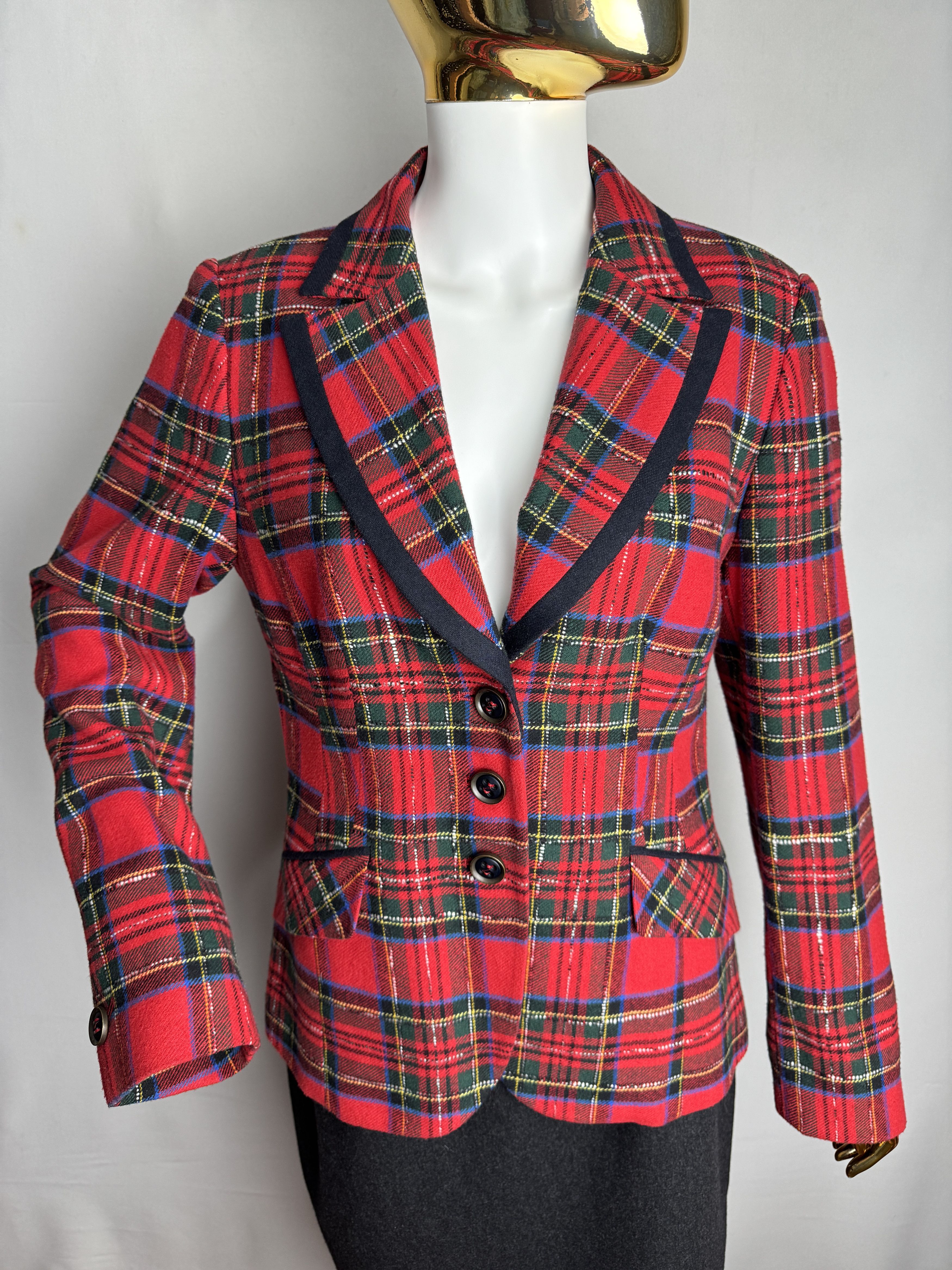 Other × Vintage GABRIELLA BENELLI vintage women’s tartan wool blend jacket Size S / US 4 / IT 40 - 1 Thumbnail