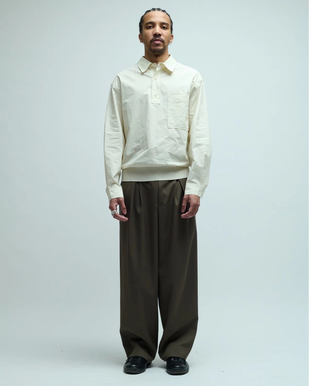 Stein Stein easy wide trouser wool size L Size US 34 / EU 50 - 5 Thumbnail