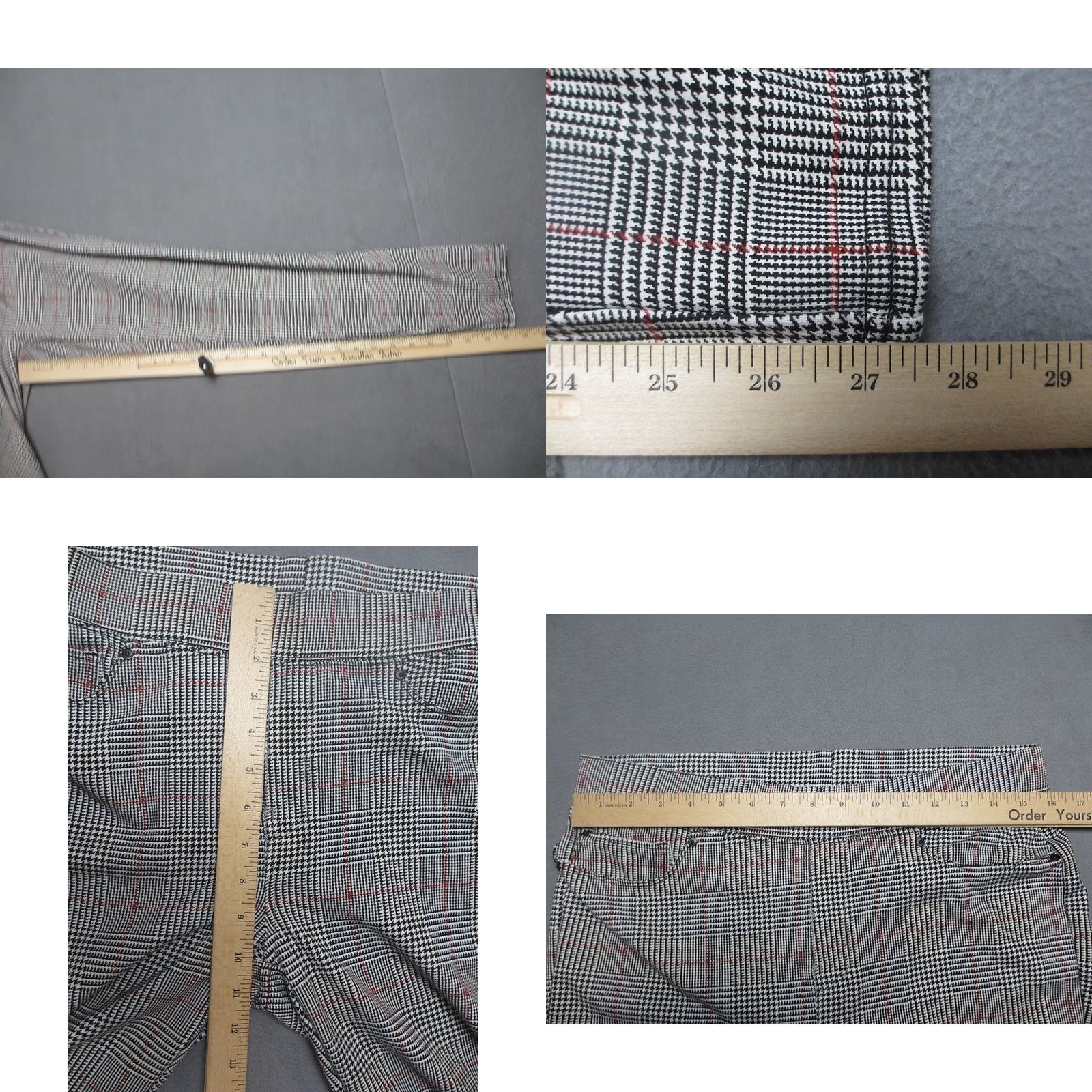 Vintage Seven7 Pants Women Large White Ponte Glen Plaid Stretch Mid Rise Pull On Legging Size 36" / US 14 / IT 50 - 8 Thumbnail