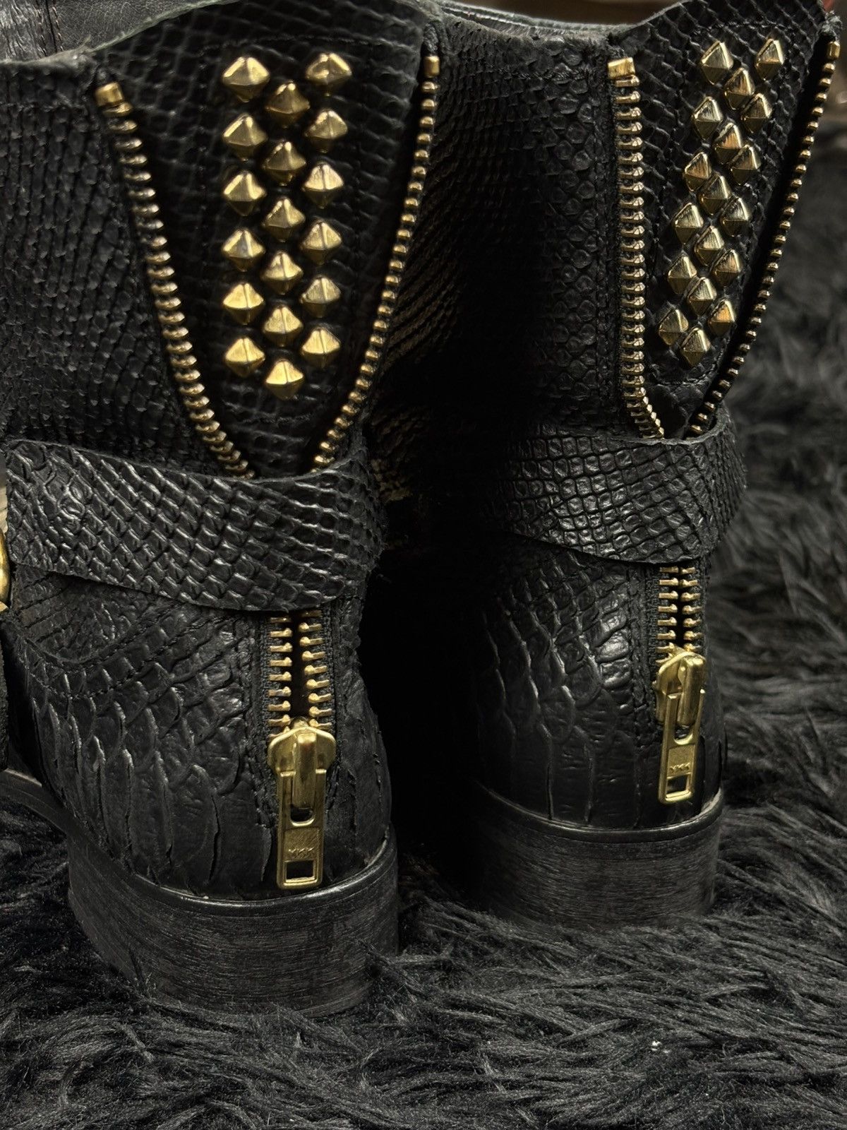 Other Rick Owens Style Archive Python Snake Skin Leather Boots Size US 7 / EU 40 - 10 Thumbnail