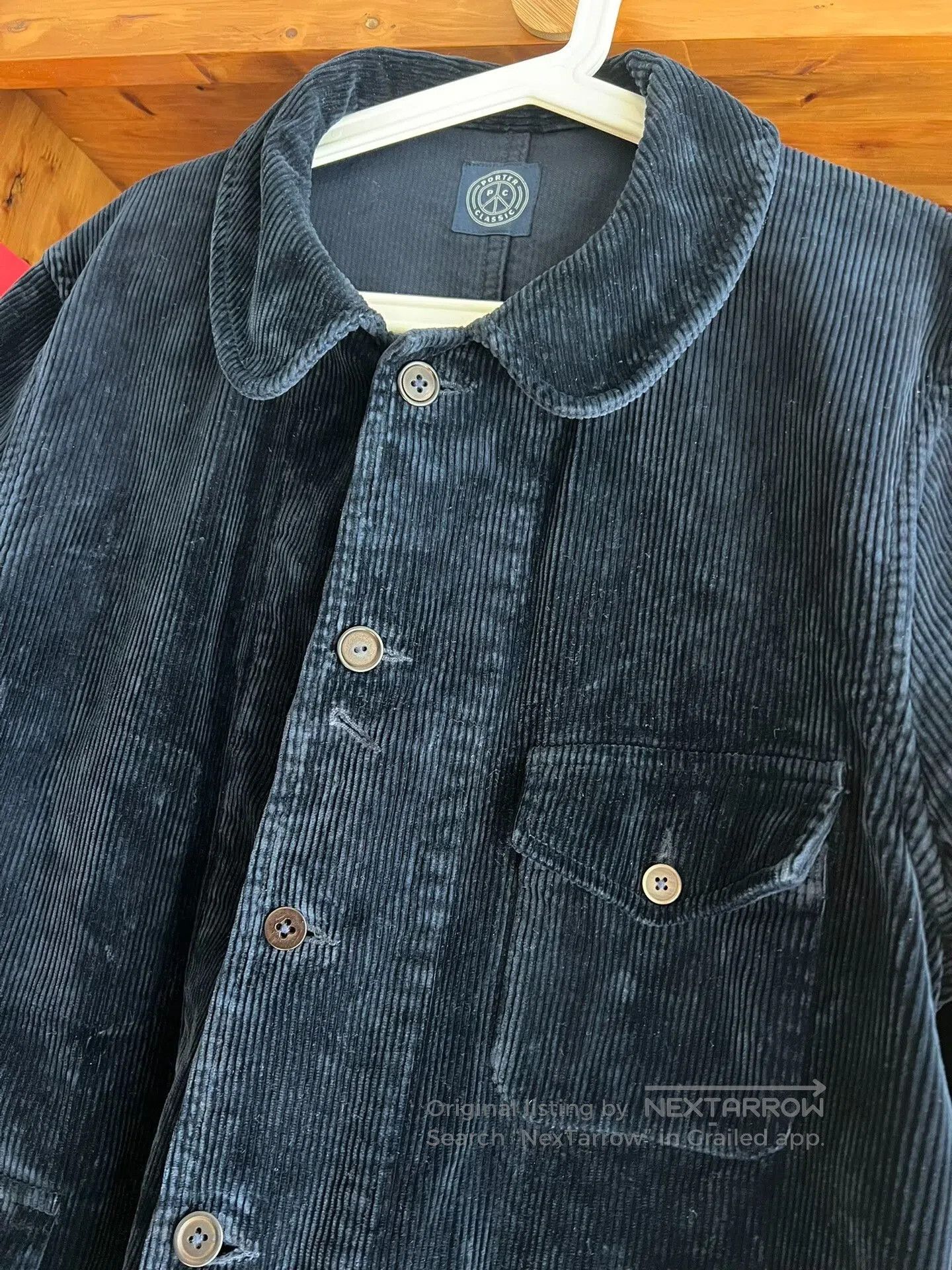 Porter Classic Porter Classic Blue Dyed Corduroy Jacket. Size US L / EU 52-54 / 3 - 6 Thumbnail