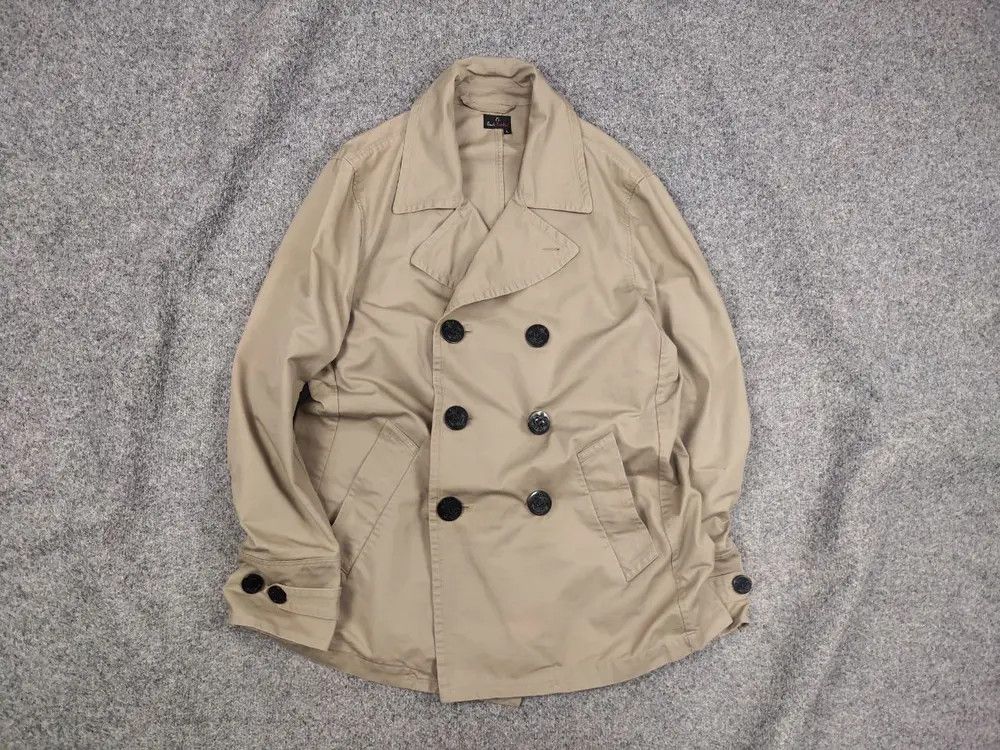 Paul Smith Vintage Paul Smith Design Double-breasted Canvas coat Jacket Size US L / EU 52-54 / 3 - 1 Thumbnail