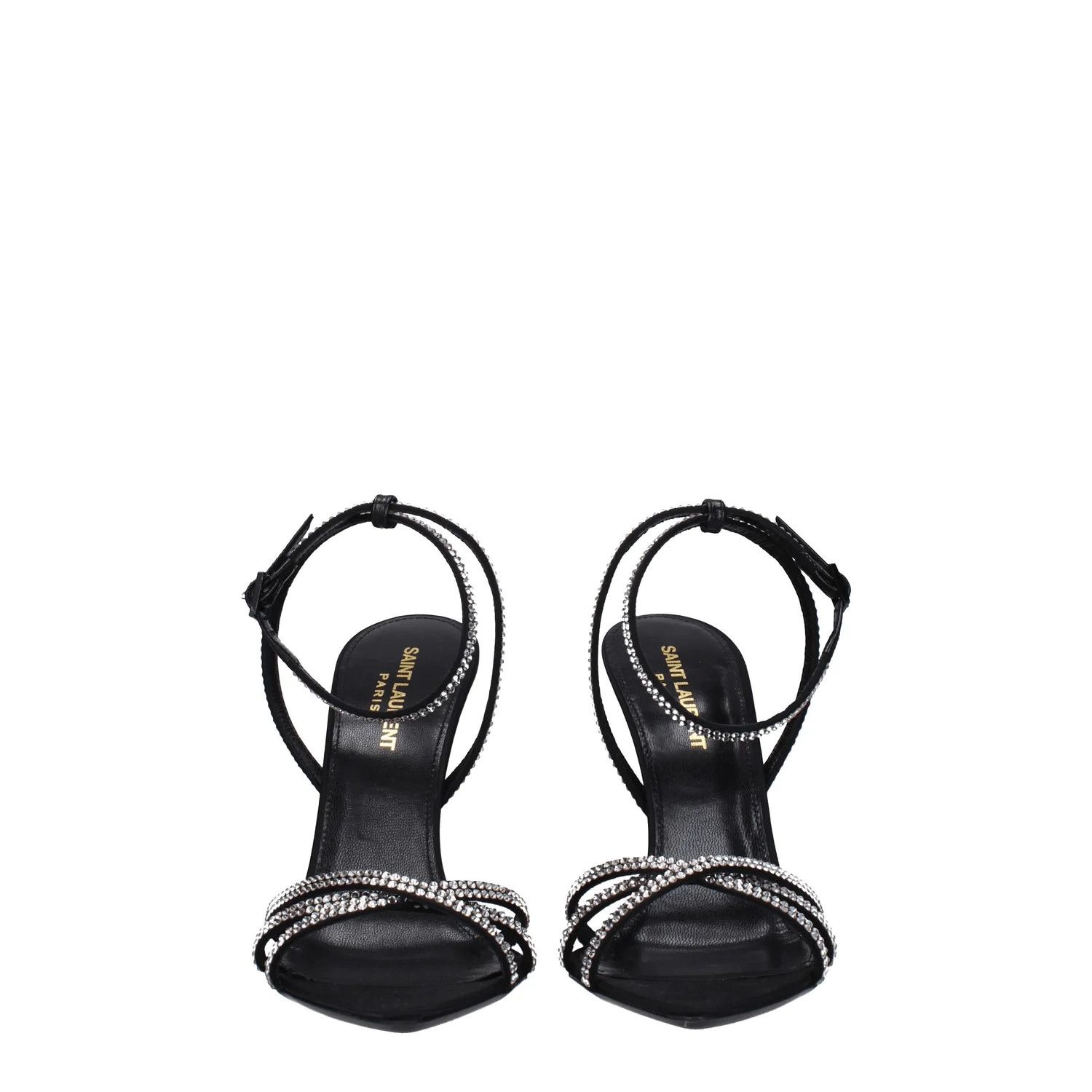 Saint Laurent Paris ob1o1e1224 Satin Sandals in Black Size US 8 / IT 38 - 3 Thumbnail