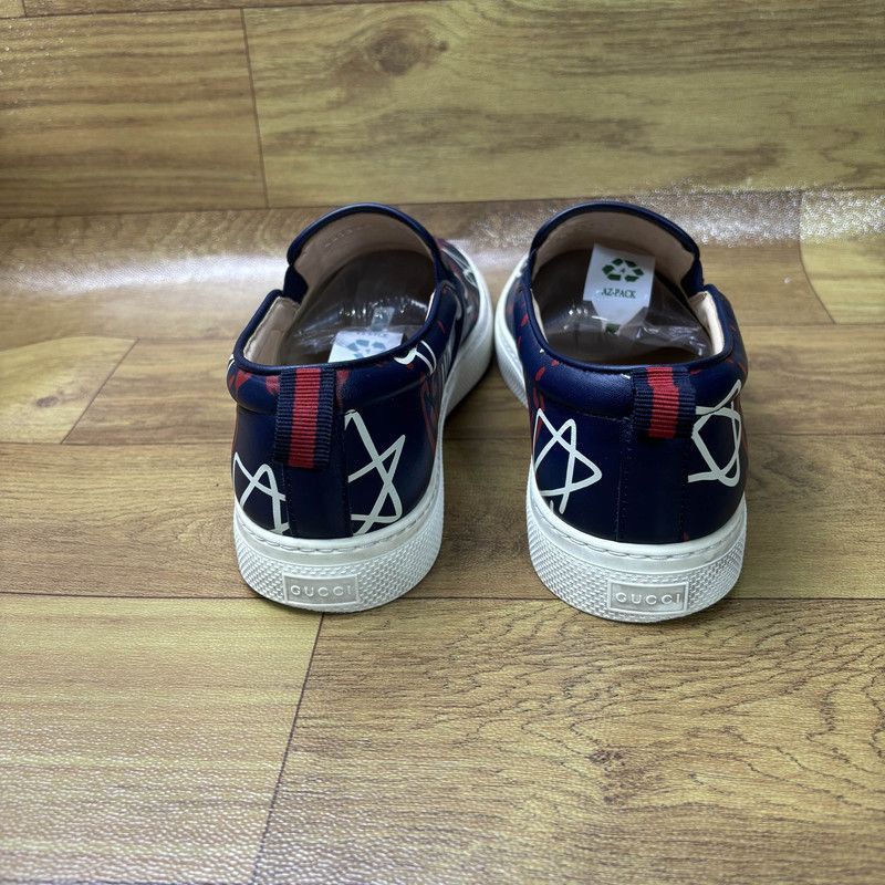 Gucci Gucci Leather Printed Slip-On Sneakers Size US 8.5 / EU 41-42 - 3 Thumbnail