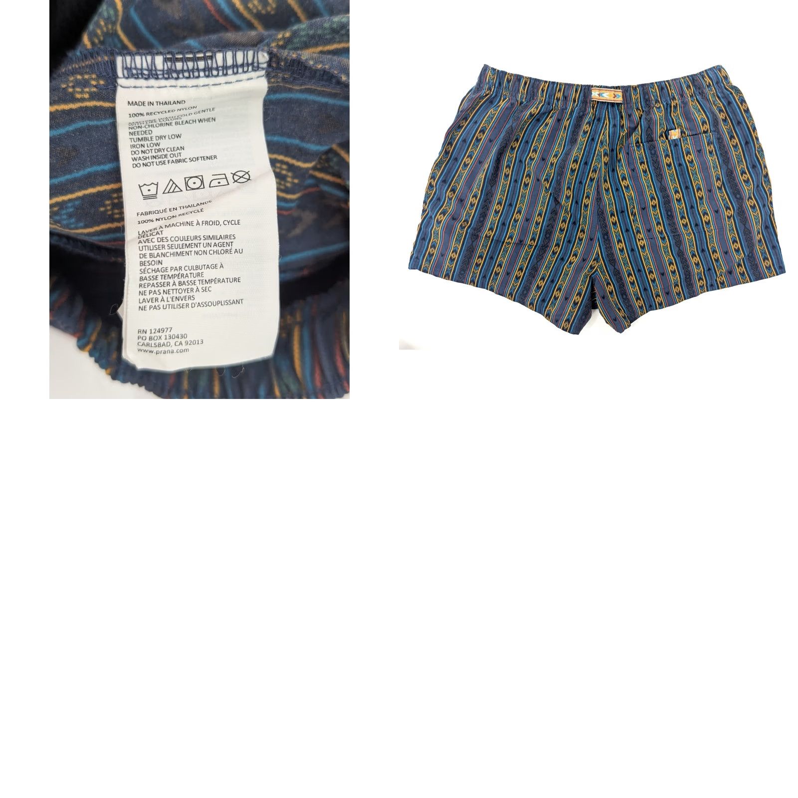Prana prAna Indio Heritage Short Dark Sky Aztec Boho Belted Shorts, Women XS (27x3) Size 26" / US 2 / IT 38 - 9 Thumbnail