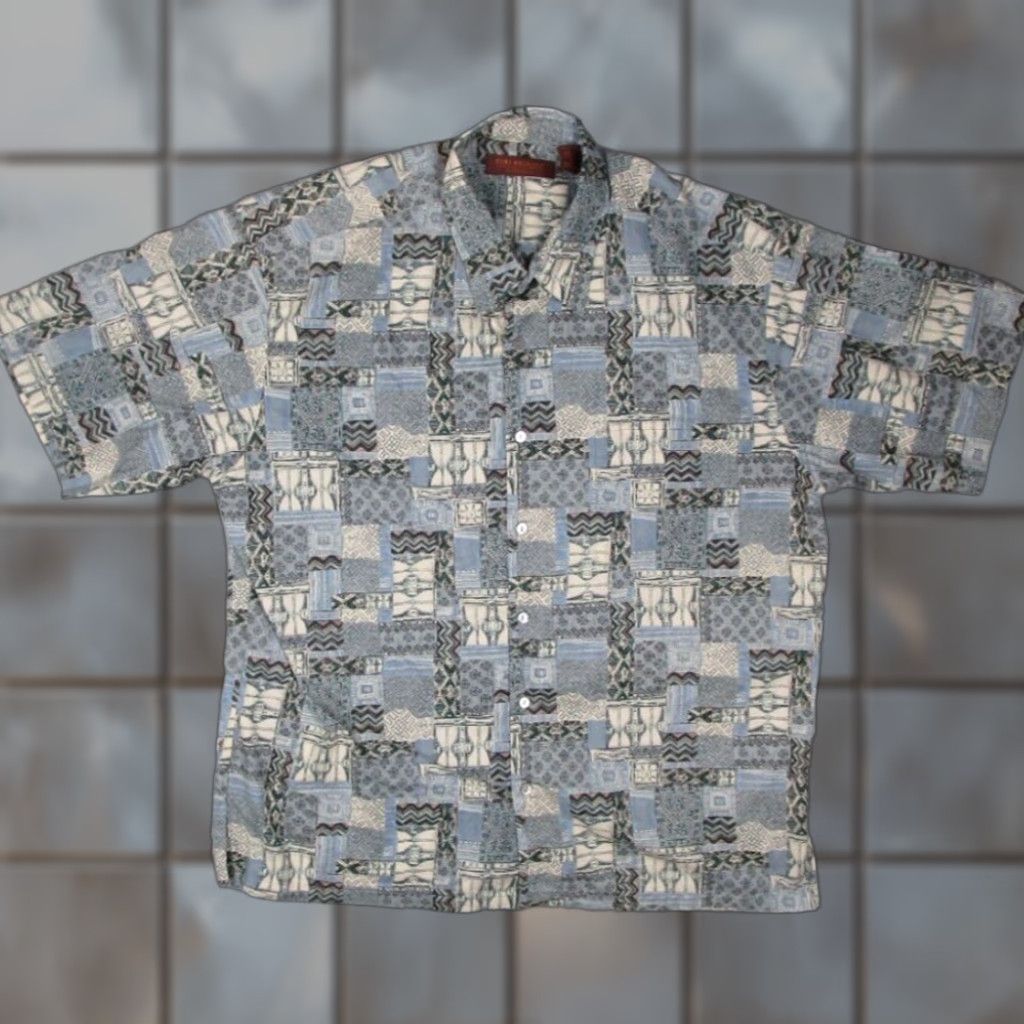 Tori Richard Tori Richard Mens XL Blue Short Sleeve Button Up Hawaiian Shirt Cotton Lawn Size US XL / EU 56 / 4 - 1 Thumbnail