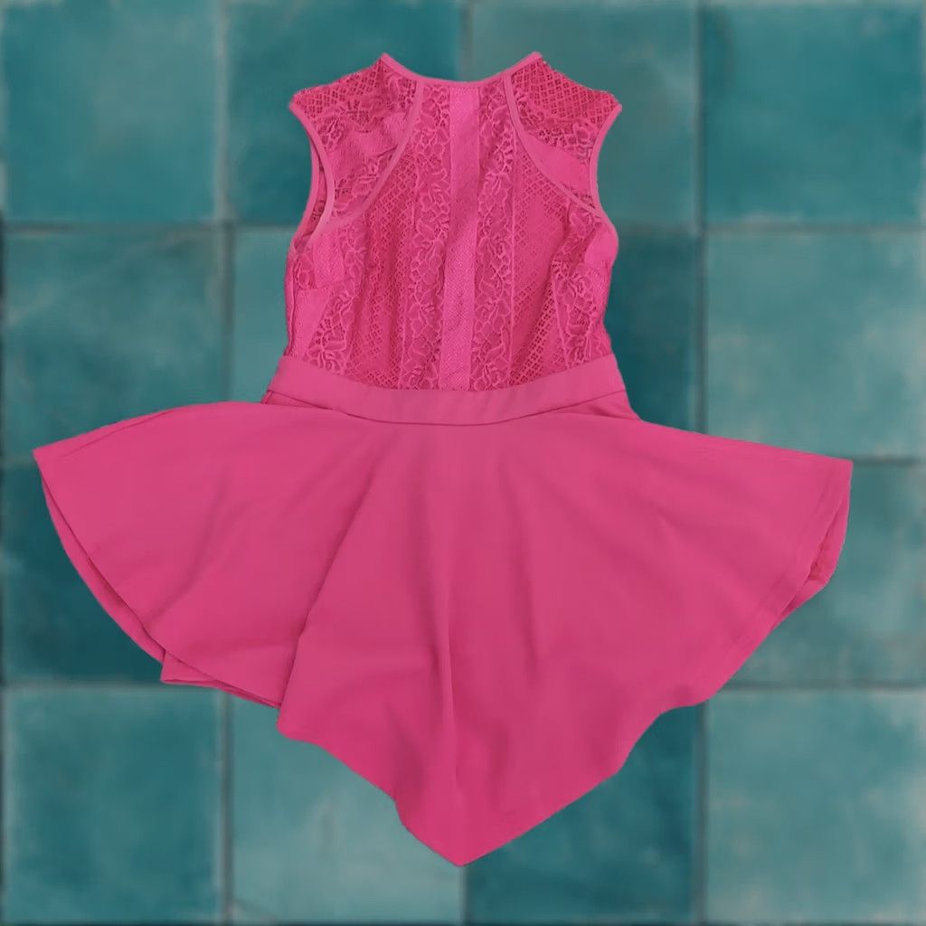 Pinko Obsession Pink Laced Mini Dress - Size M Women Sleeveless Short Casual Formal Party/Cocktail Summer Spring Size M / US 6-8 / IT 42-44 - 1 Thumbnail