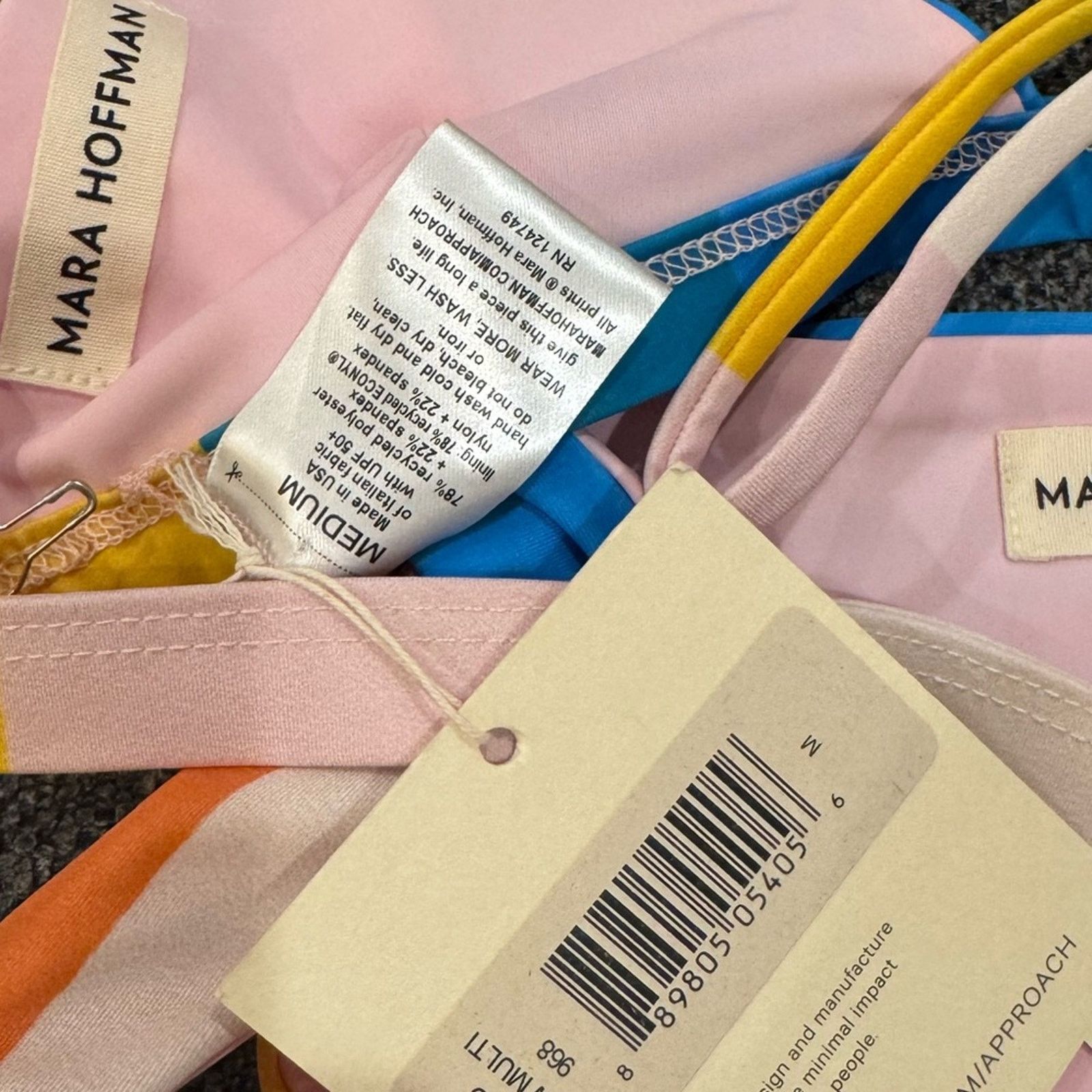 Mara Hoffman Mara Hoffman Astrid Color-Block Triangle Bikini SIze S & M Size ONE SIZE - 5 Thumbnail