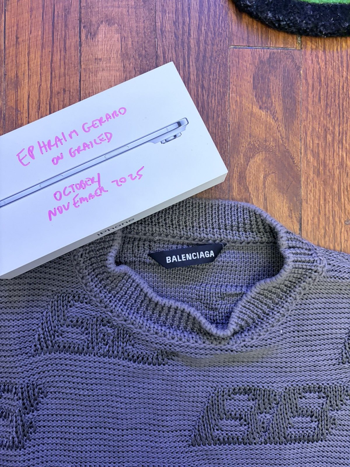 Balenciaga Balenciaga BB Knit Sweater Grey M Size US M / EU 48-50 / 2 - 3 Thumbnail
