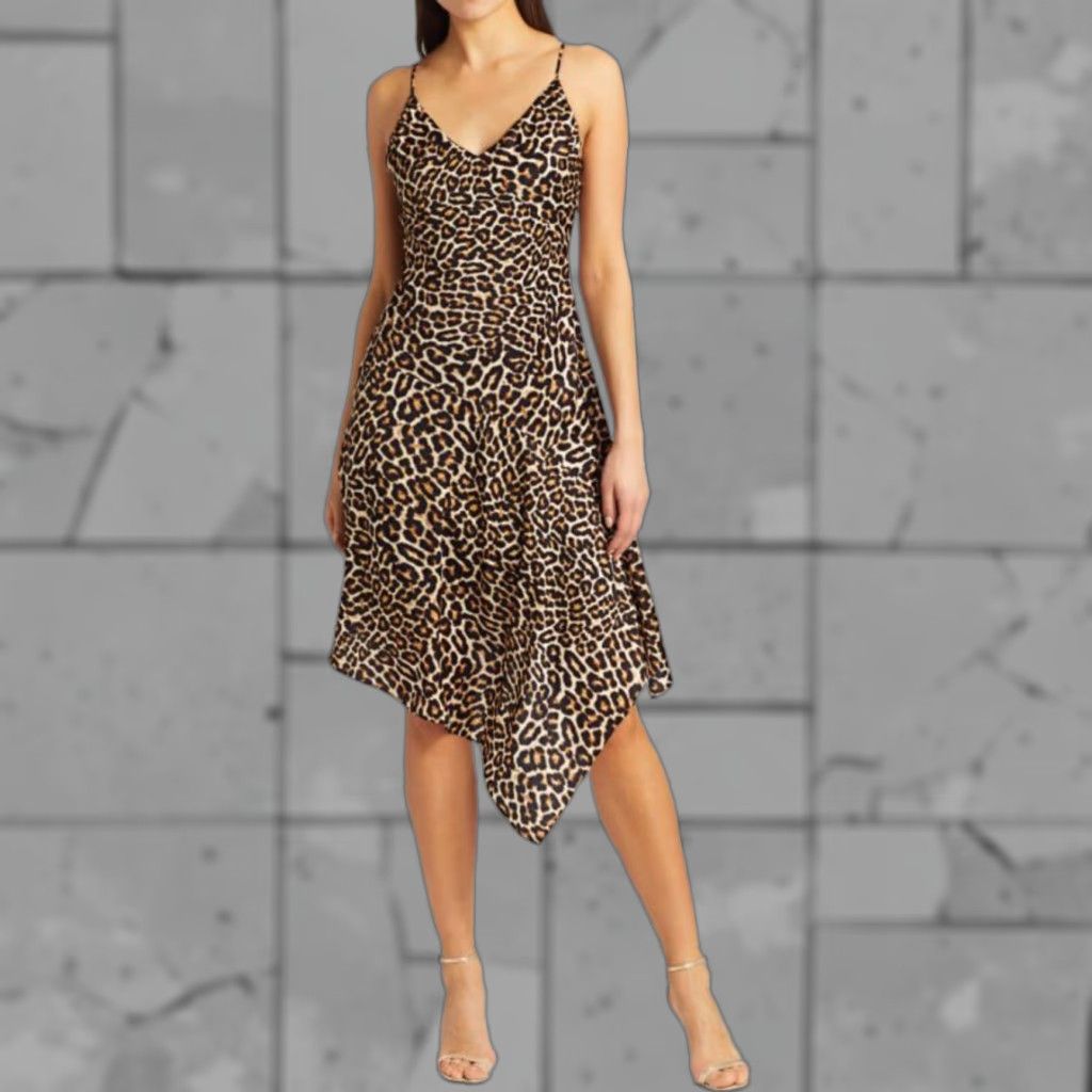 Bailey 44 Bailey 44 Womens Dress S Black Beige Sundress Eleonora Leopard Print Sundress NEW Cap Sleeve? (Note: original had sleeveless) Size S / US 4 / IT 40 - 1 Thumbnail