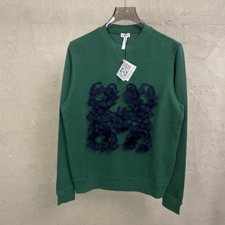 Loewe loewe Logo sweatshiGreen Tassel Fringe Logo Round Neck Swea Size US XS / EU 42 / 0 - 1 Thumbnail