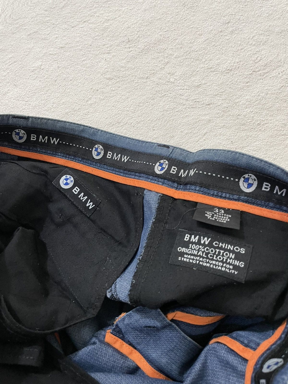 Japanese Brand BMW Blue Jeans Fading Lane Vintage Size US 31 - 6 Thumbnail