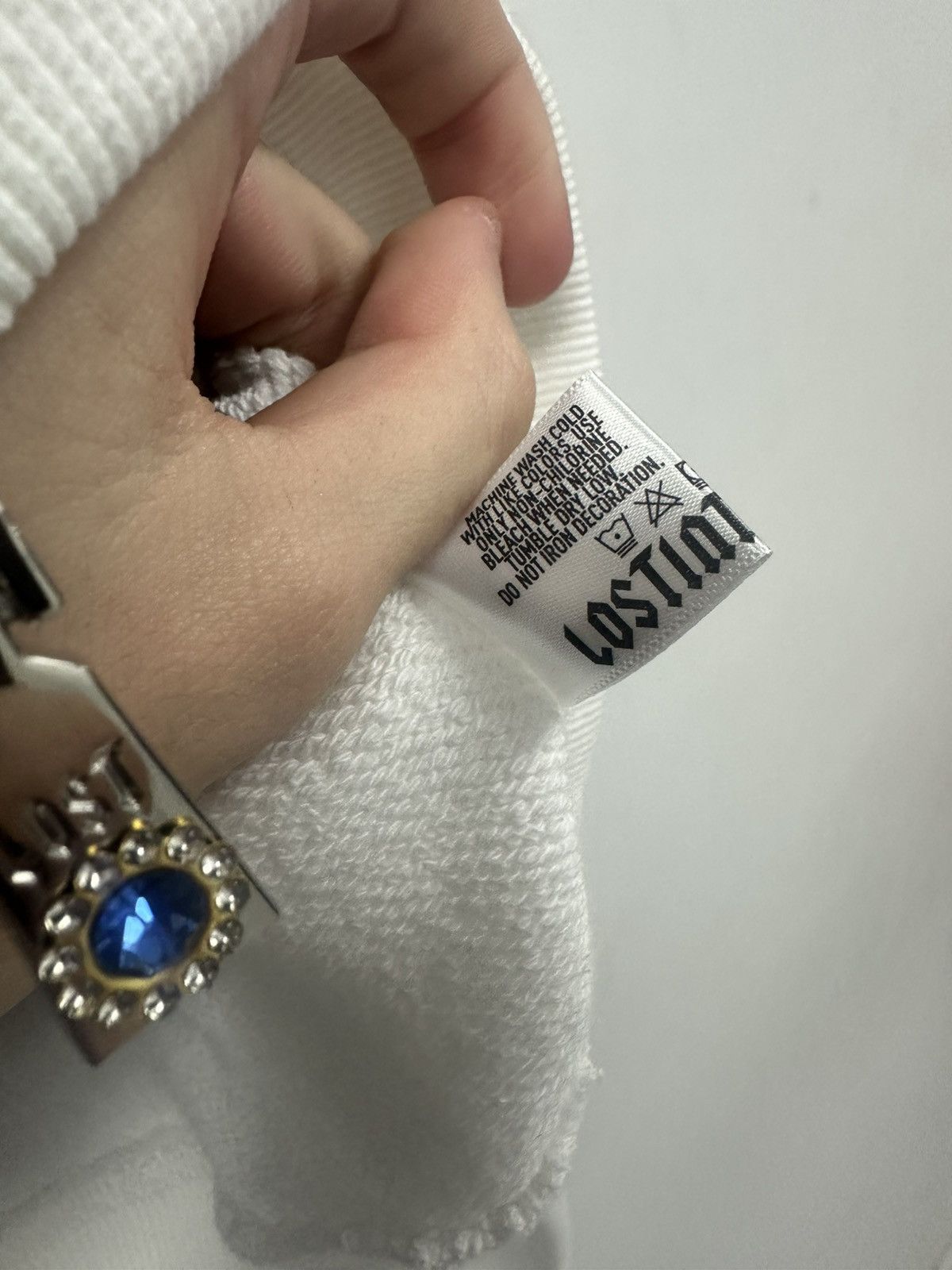 Lost Enterprises × Other Lost Intricacy Zip Up White Rhinestone Paper Mag Size US XL / EU 56 / 4 - 4 Thumbnail