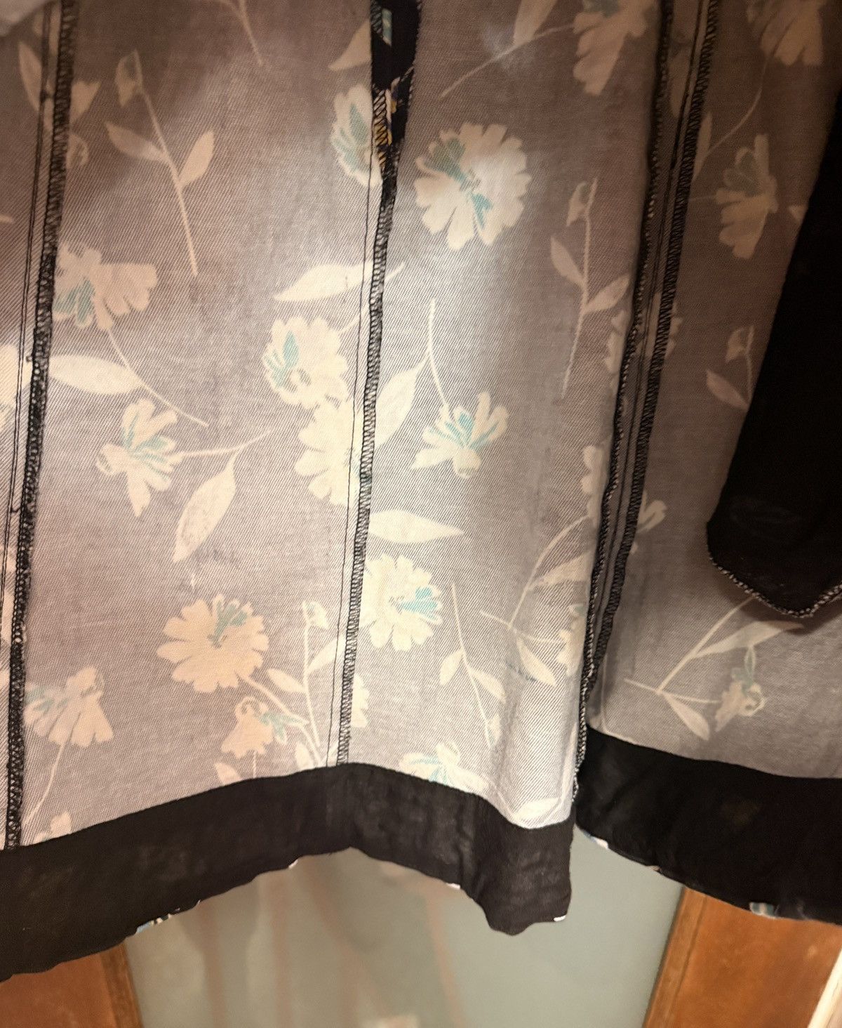 NICHOLAS NICHOLAS Lydia Black Floral Print Mini Short Puff Sleeves Size L / US 10 / IT 46 - 8 Thumbnail