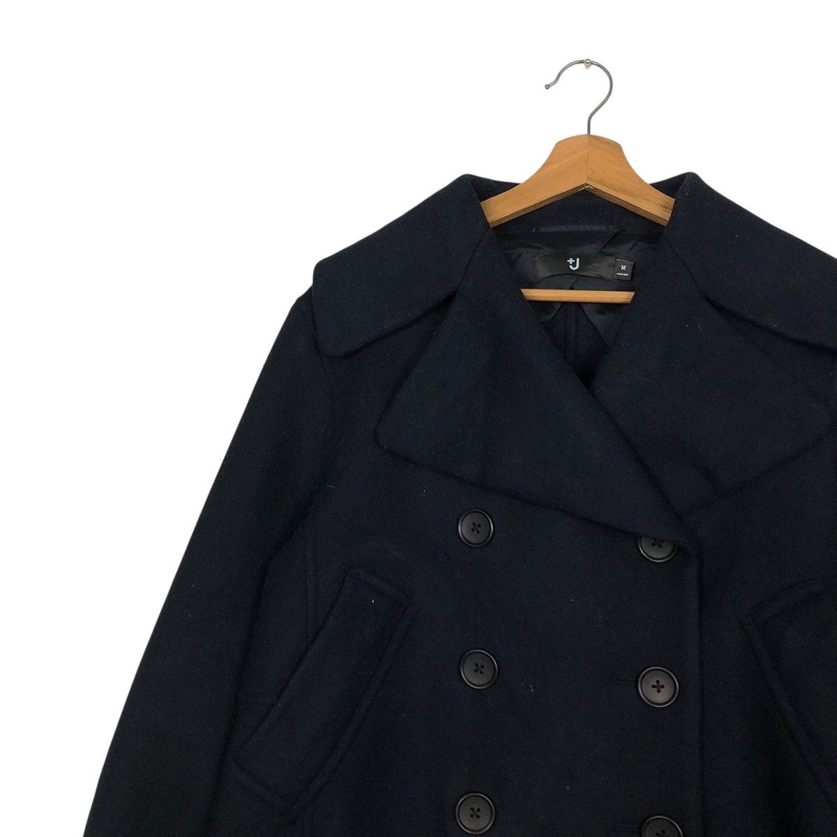 Jil Sander 🔥RICH BLACK WOOL LONG JACKET JILL SANDER J+ DOUBLE COLLAR Size US M / EU 48-50 / 2 - 9 Thumbnail